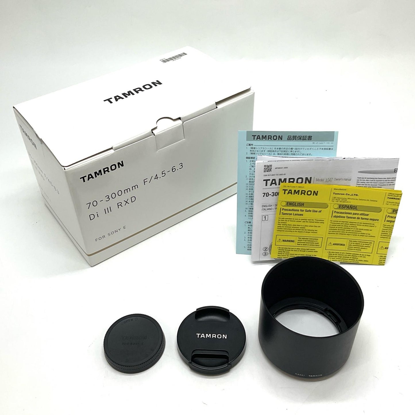【全額返金保証】【最速発送】TAMRON 70-300mm F/4.5-6.3 Di III RXD (Model A047) 美品 動作確認済