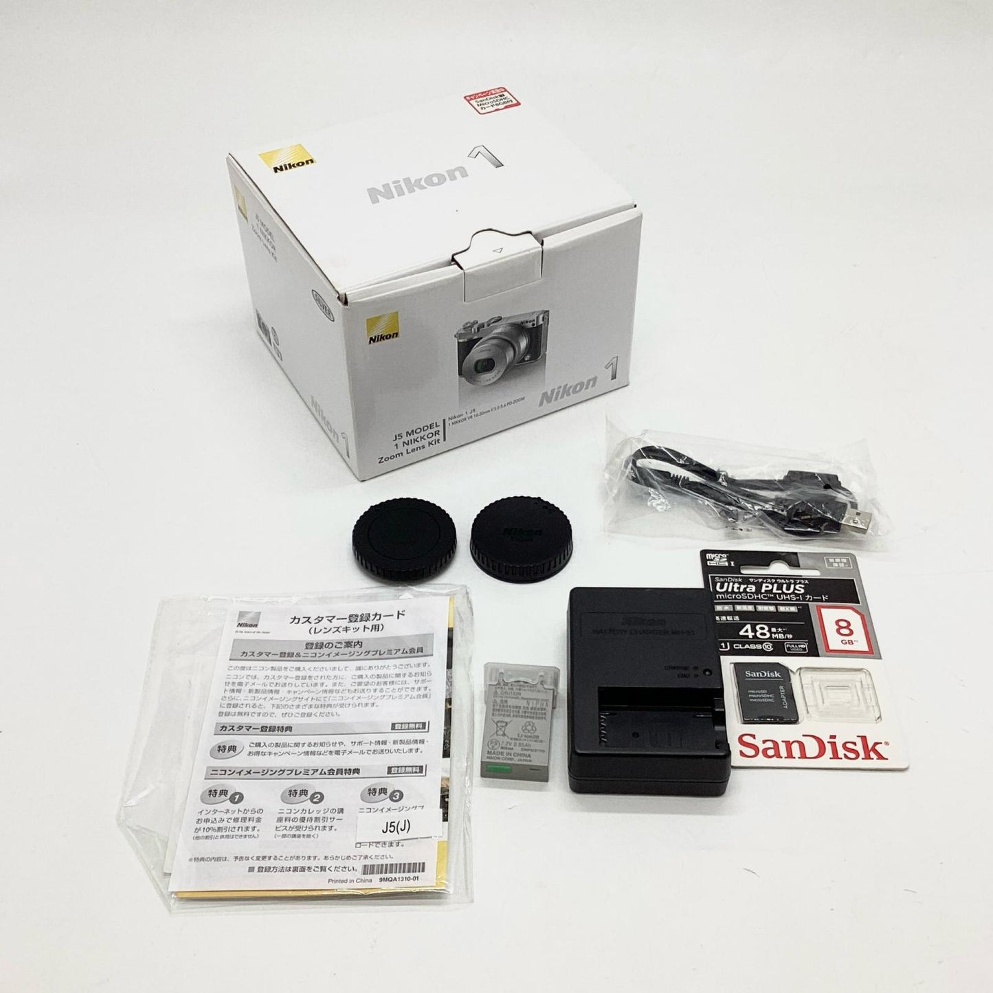 【最速発送】Nikon デジタル一眼 Nikon 1 J5 標準パワーズームレンズキット シルバー【難有】