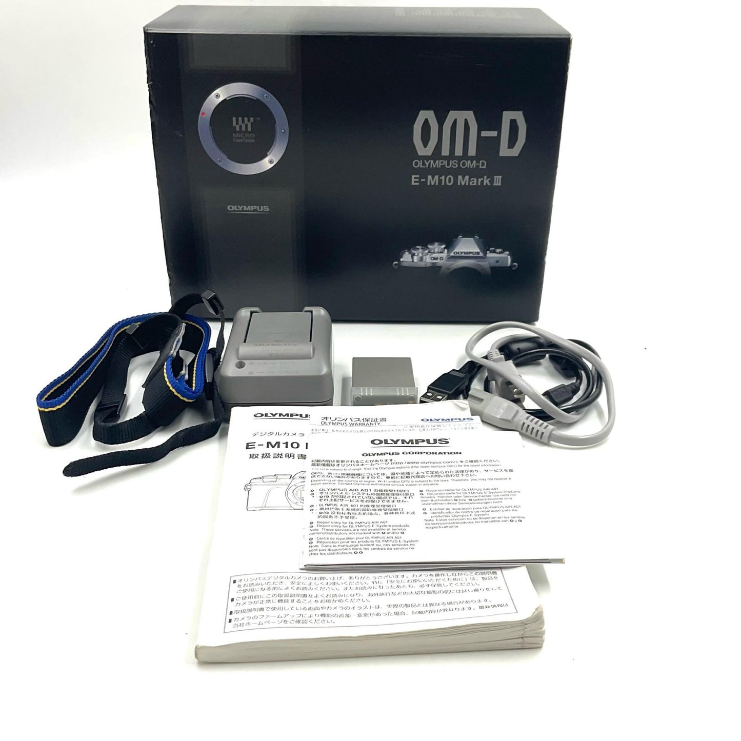 【全額返金保証】【最速発送】OLYMPUS デジタル一眼 OM-D E-M10 Mark III ボディ ブラック 美品 動作確認済