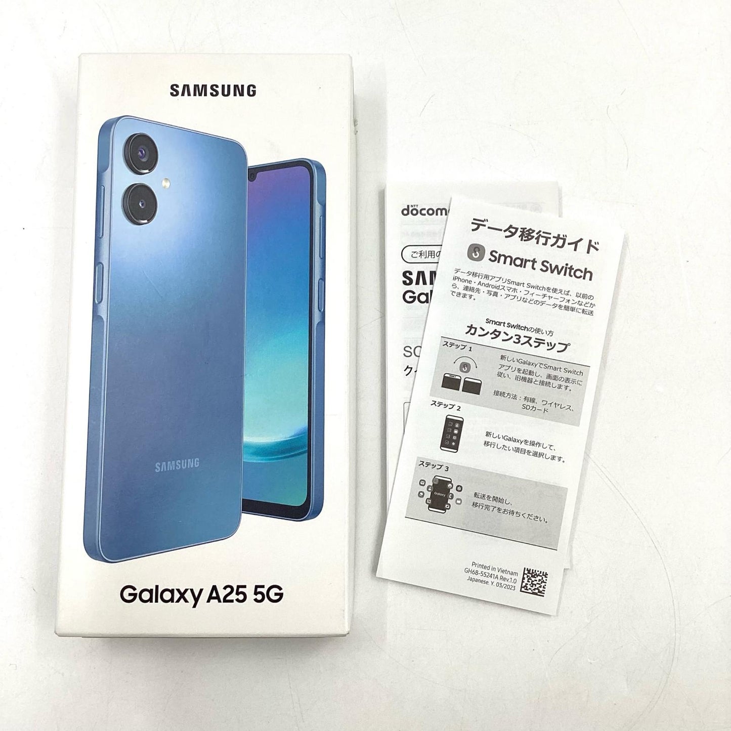 【全額返金保証】【最速発送】SAMSUNG Galaxy A25 5G 64GB ブルー docomo SIMフリー SC-53F 白ロム 美品 動作確認済