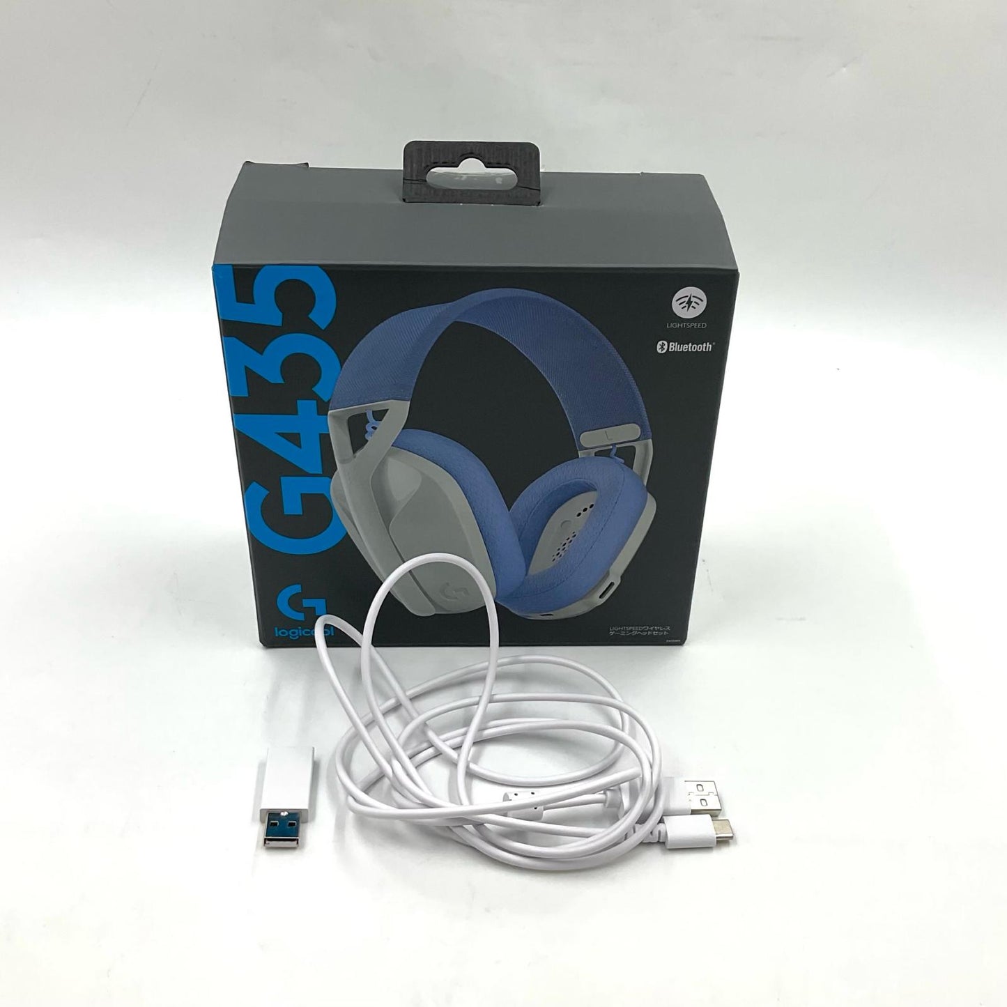 【全額返金保証】【最速発送】Logicool G435 LIGHTSPEED Wireless Gaming Headset G435WH 美品 動作確認済