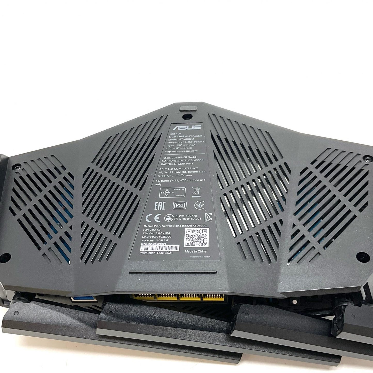 【全額返金保証】【最速発送】ASUS Wi-Fiルーター RT-AX82U 美品 動作確認済