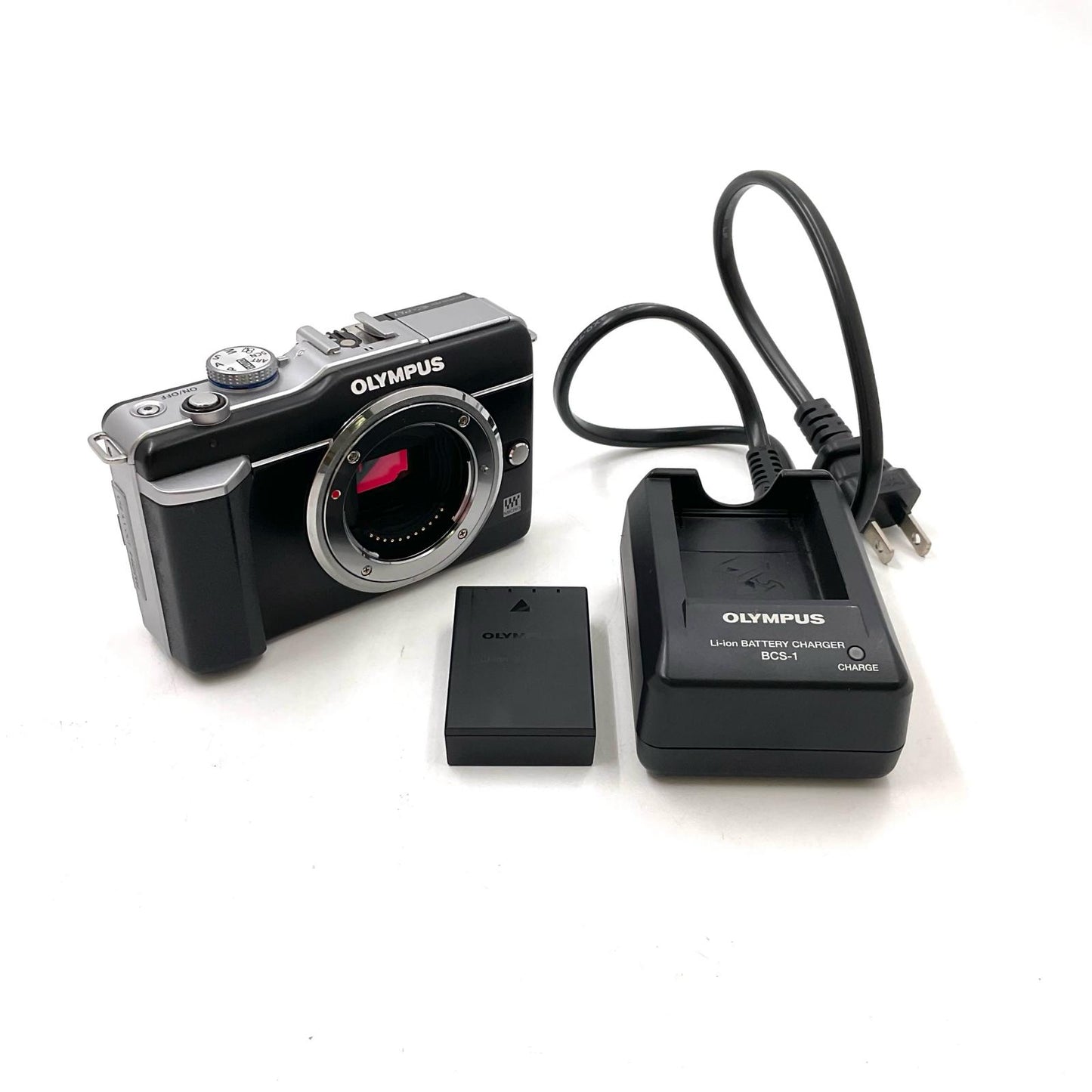 【全額返金保証】【最速発送】OLYMPUS デジタル一眼 オリンパス・ペン Lite E-PL1 ボディ ブラック 動作確認済