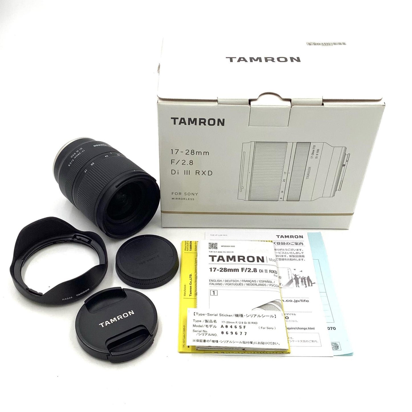【全額返金保証】【最速発送】TAMRON 17-28mm F/2.8 Di III RXD (Model A046) 美品 動作確認済