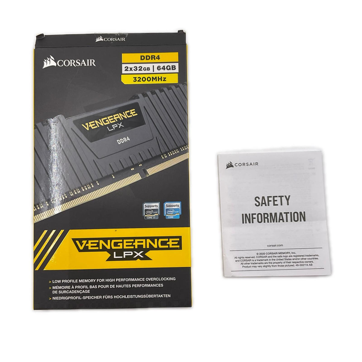 【全額返金保証】【最速発送】Corsair メモリ DDR4 32GB 2枚組 CMK64GX4M2E3200C16 動作確認済