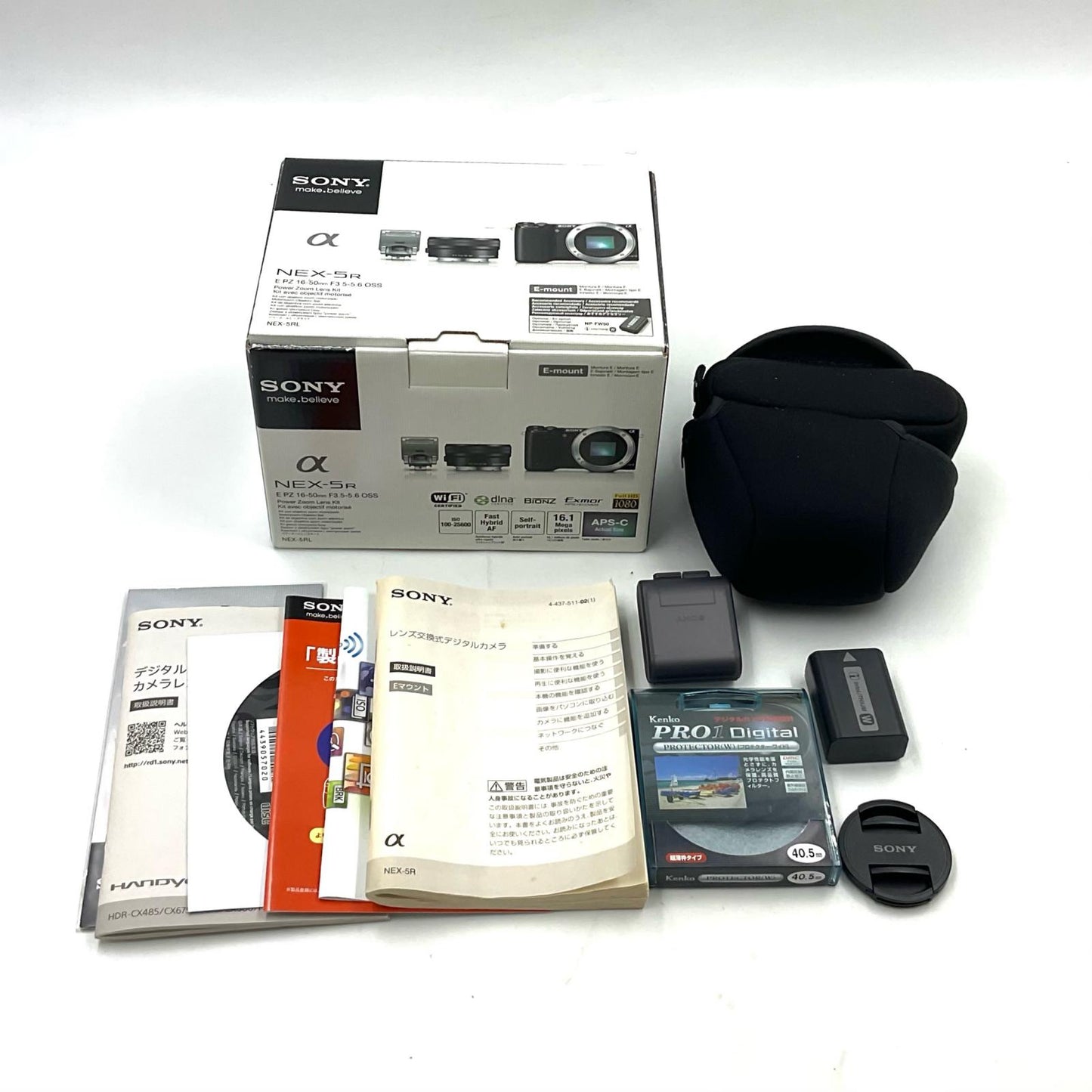 【全額返金保証】【最速発送】Sony デジタル一眼 α NEX-5RL パワーズームレンズキット ブラック 美品 動作確認済
