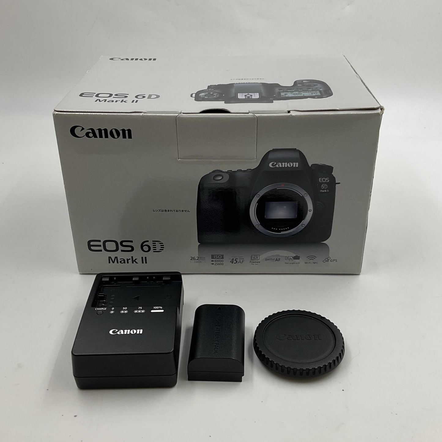 【全額返金保証】【最速発送】Canon デジタル一眼 EOS 6D Mark II ボディ ブラック 美品 動作確認済