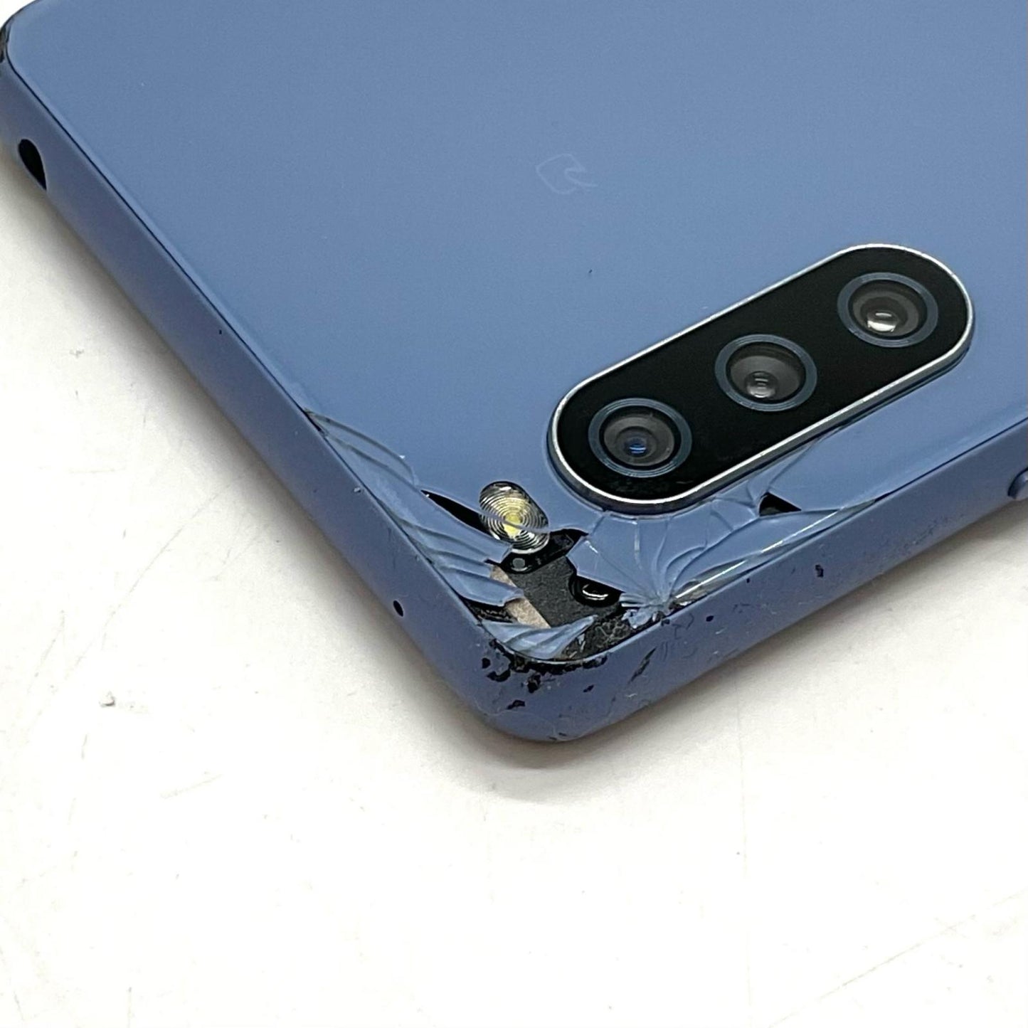 【最速発送】 Xperia 10 III 128GB ブルー系 au SOG04 白ロム【難有】