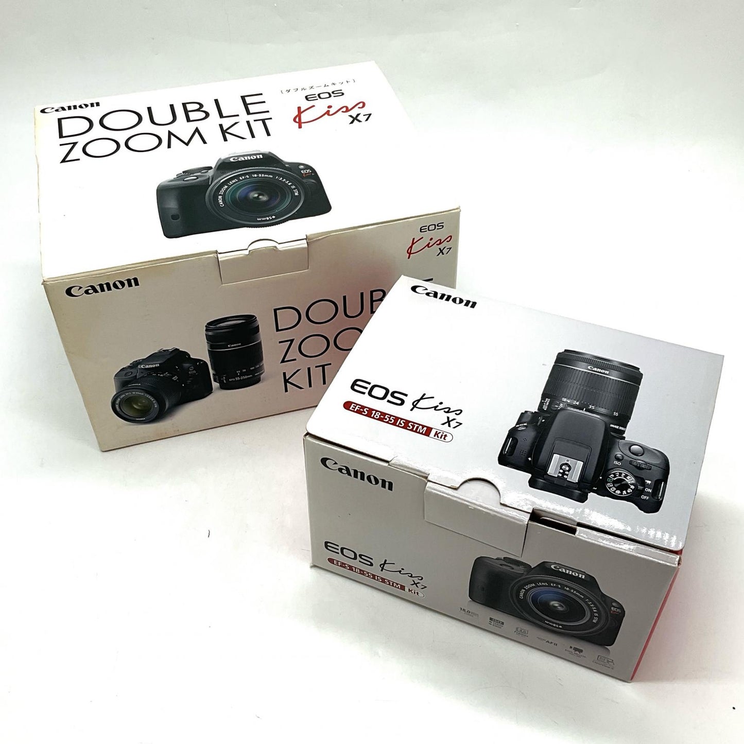 【全額返金保証】【最速発送】Canon デジタル一眼 EOS Kiss X7 ダブルズームキット 美品 動作確認済