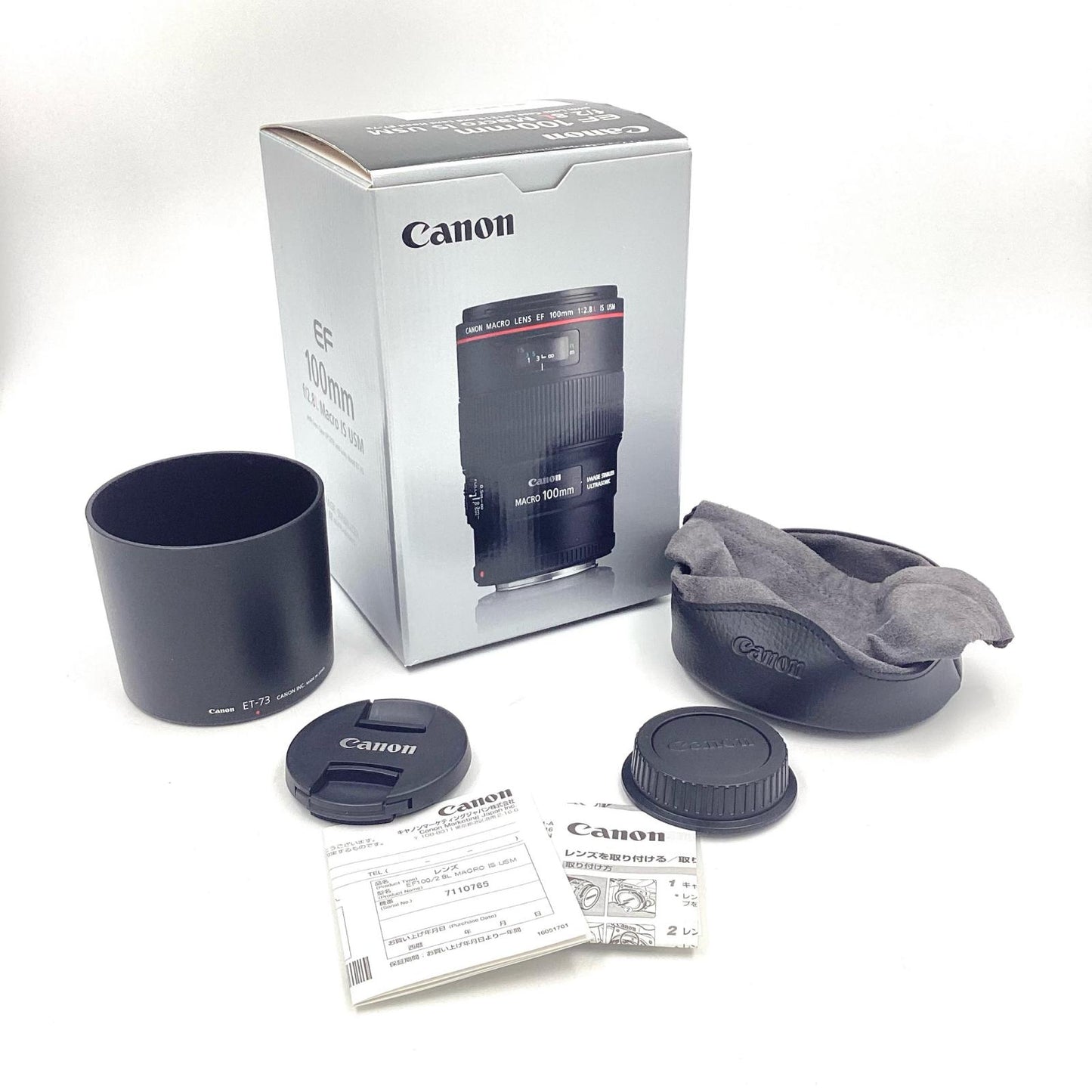 【全額返金保証】【最速発送】Canon EF100mm F2.8L マクロ IS USM 美品 動作確認済