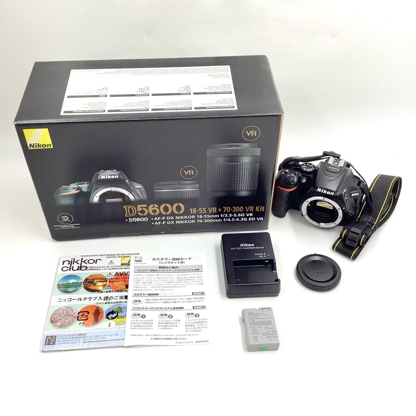 【全額返金保証】【最速発送】Nikon デジタル一眼 D5600 ボディ ブラック 美品 動作確認済