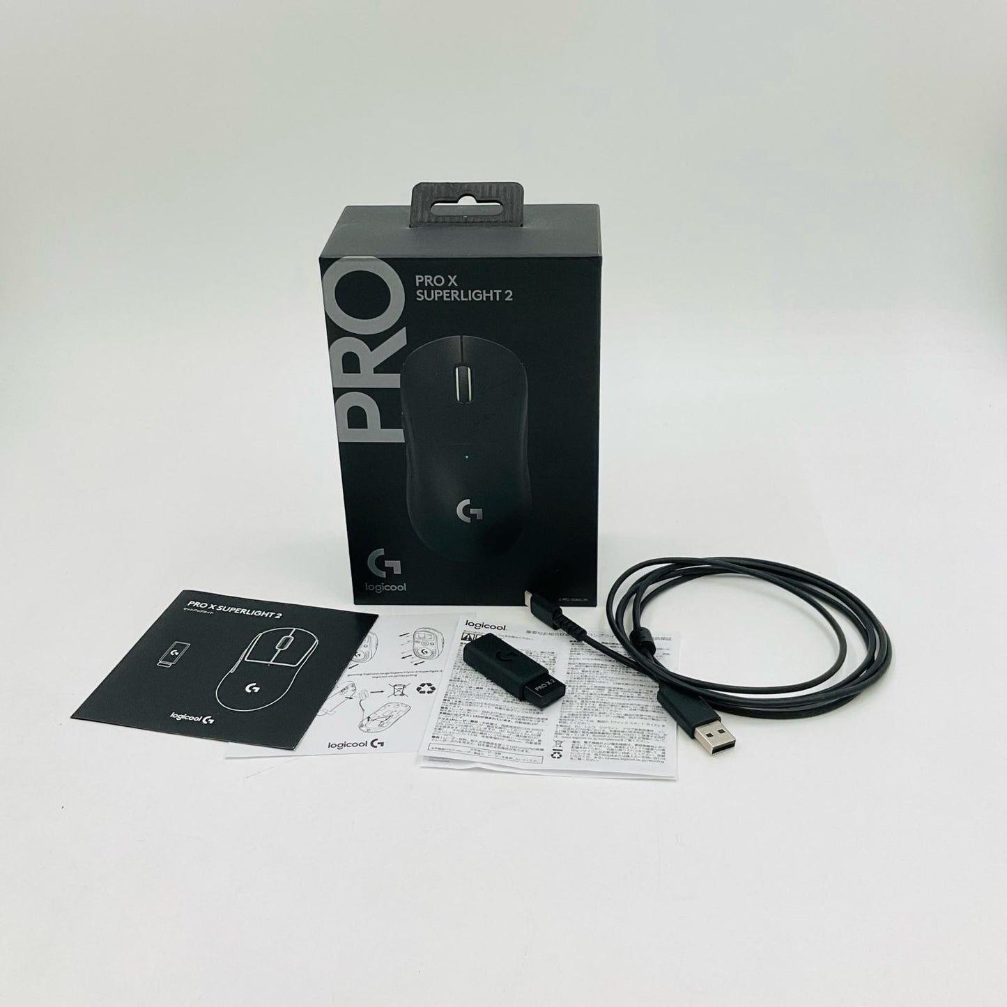 【全額返金保証】【最速発送】Logicool PRO X SUPERLIGHT 2 G-PPD-004WL-BK 美品 動作確認済