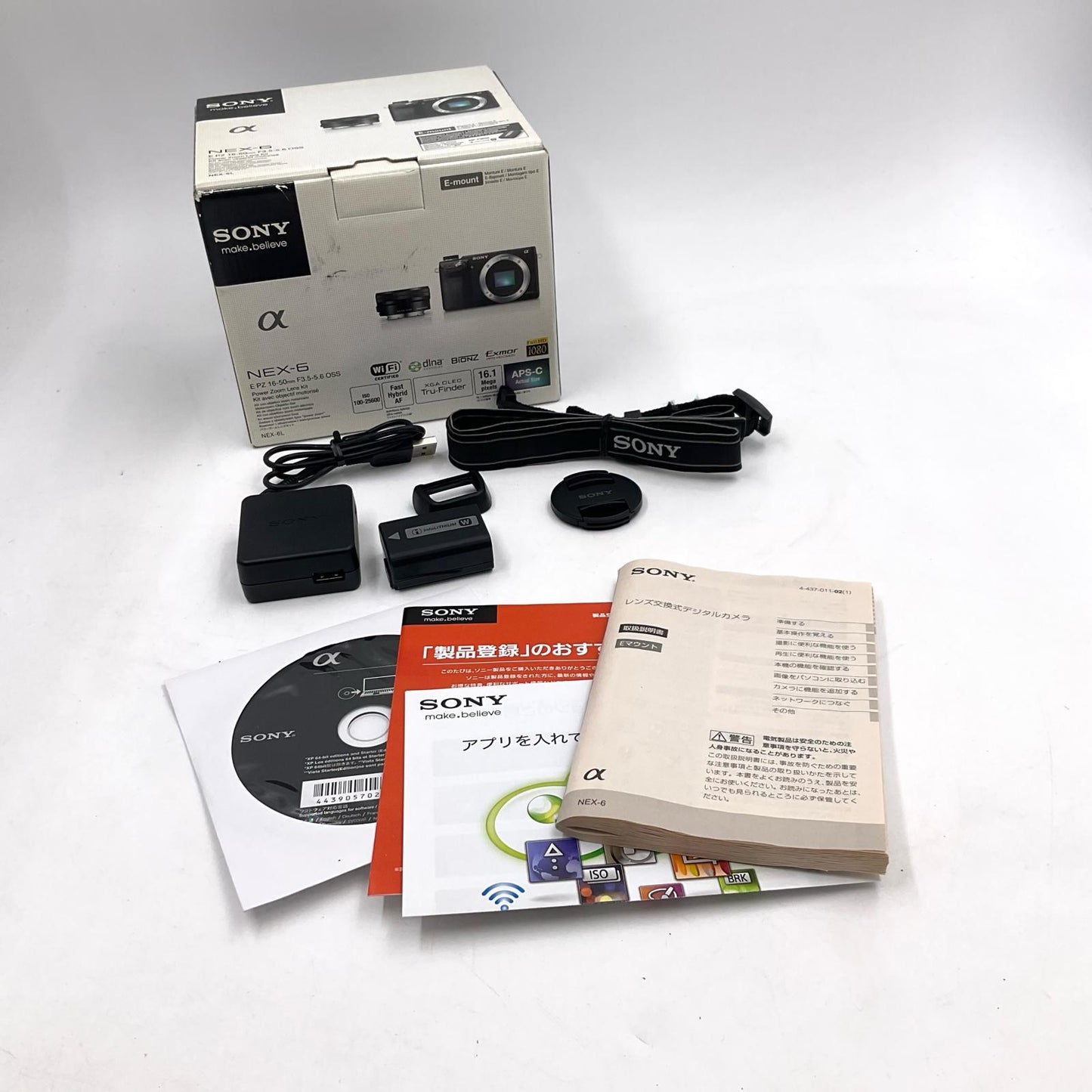 【全額返金保証】【最速発送】Sony デジタル一眼 NEX-6 16-50mm レンズキット ブラック 美品 動作確認済