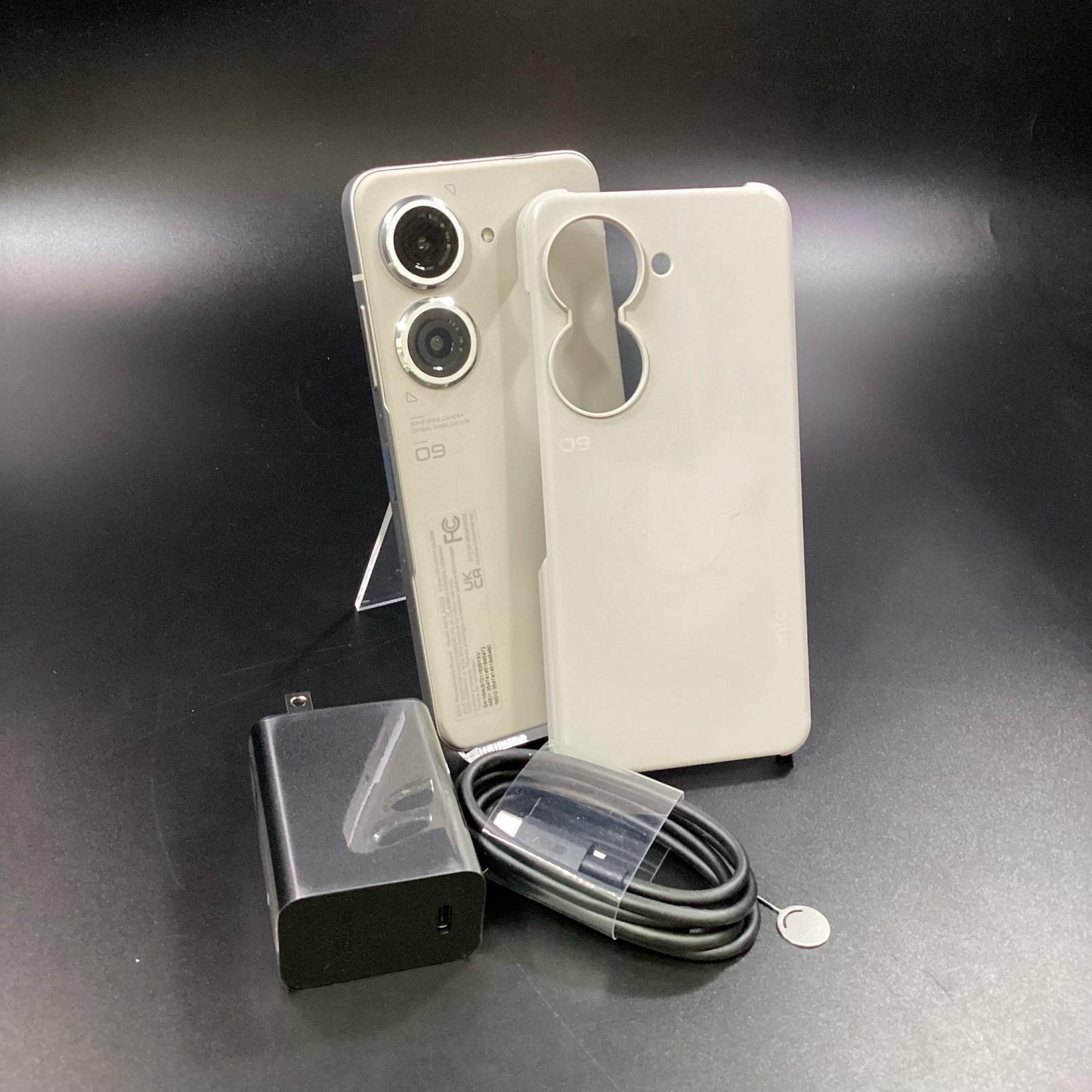 【全額返金保証】【最速発送】ASUS Zenfone 9 128GB ムーンライトホワイト mineo SIMフリー AI2202 白ロム 動作確認済