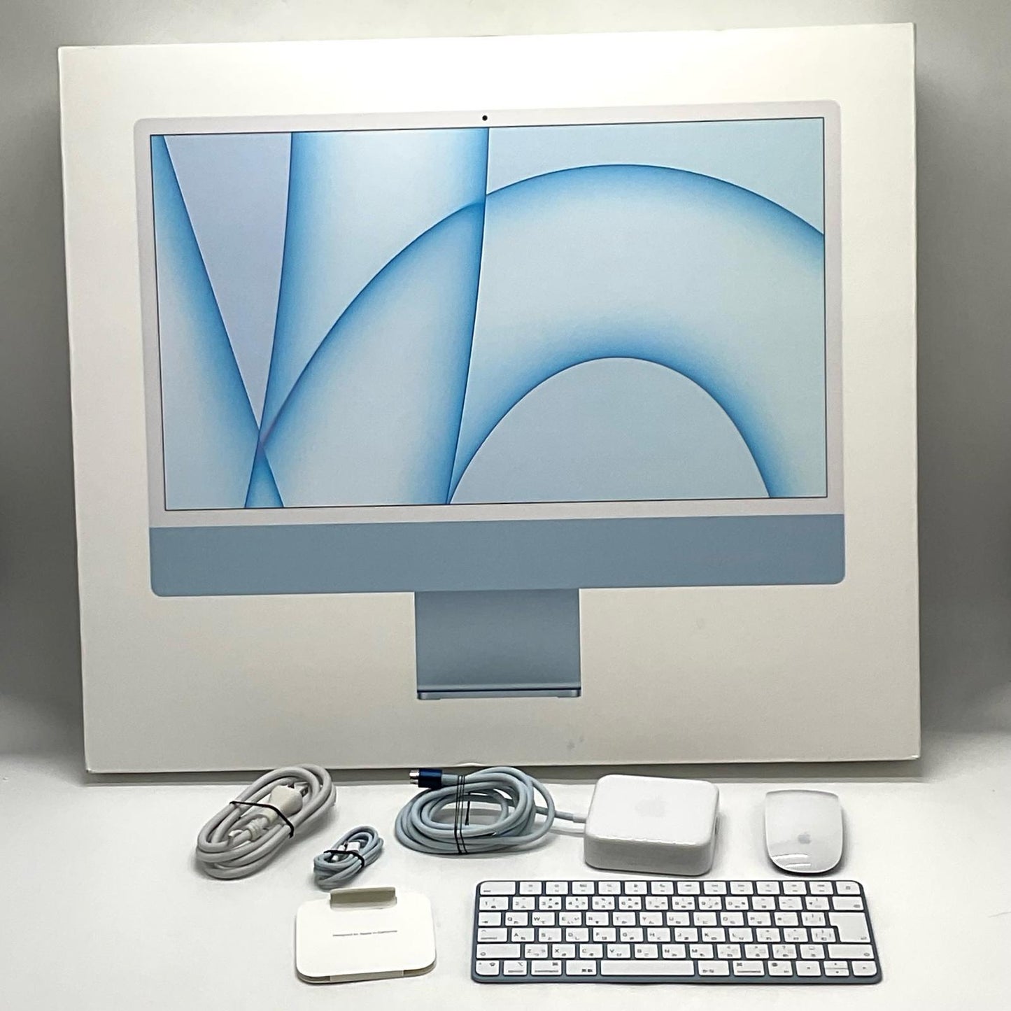 【全額返金保証】【最速発送】Apple iMac 24インチ M1 8コア 8GB SSD 256GB ブルー 美品 動作確認済