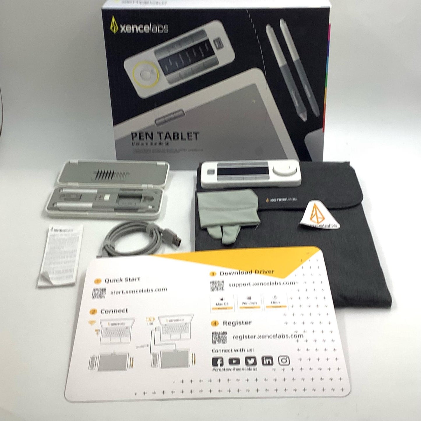 【全額返金保証】【最速発送】Xencelabs Xencelabs ペンタブレット Medium バンドル SE XMCTBMJPKR-SE 美品 動作確認済