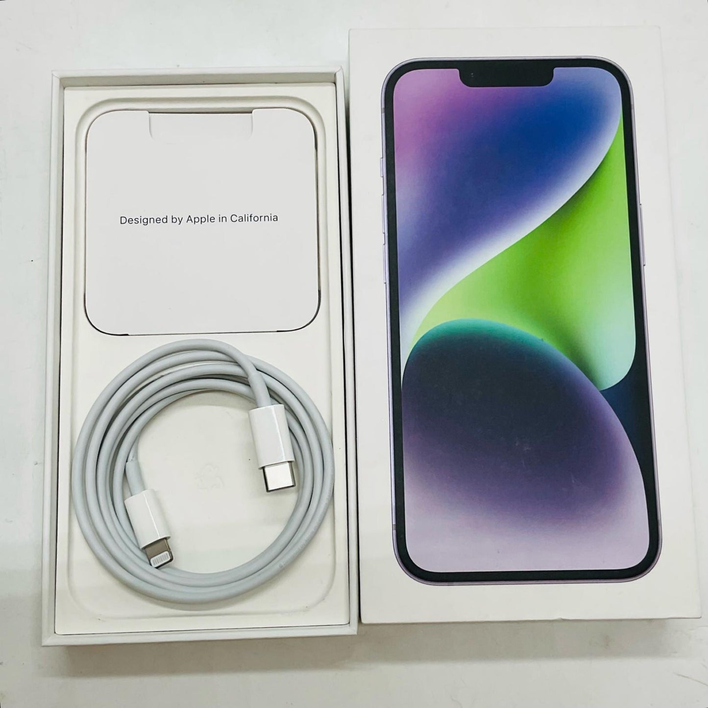 【全額返金保証】【最速発送】Apple iPhone iPhone 14 256GB パープル Softbank SIMフリー 美品 動作確認済 92%