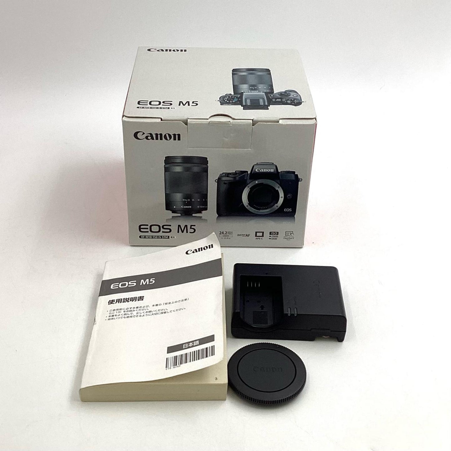 【全額返金保証】【最速発送】Canon デジタル一眼 EOS M5 ボディ ブラック 美品 動作確認済