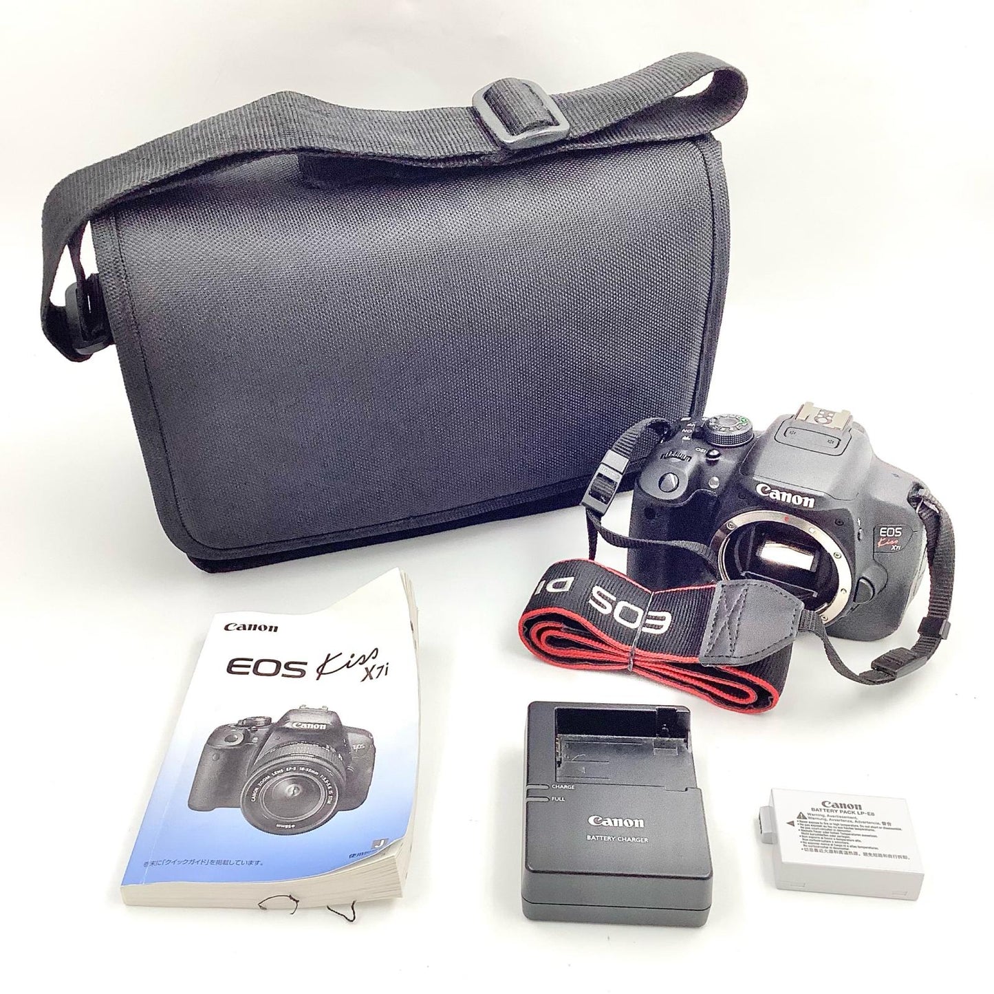 【全額返金保証】【最速発送】Canon デジタル一眼 EOS Kiss X7i ボディ ブラック 美品 動作確認済