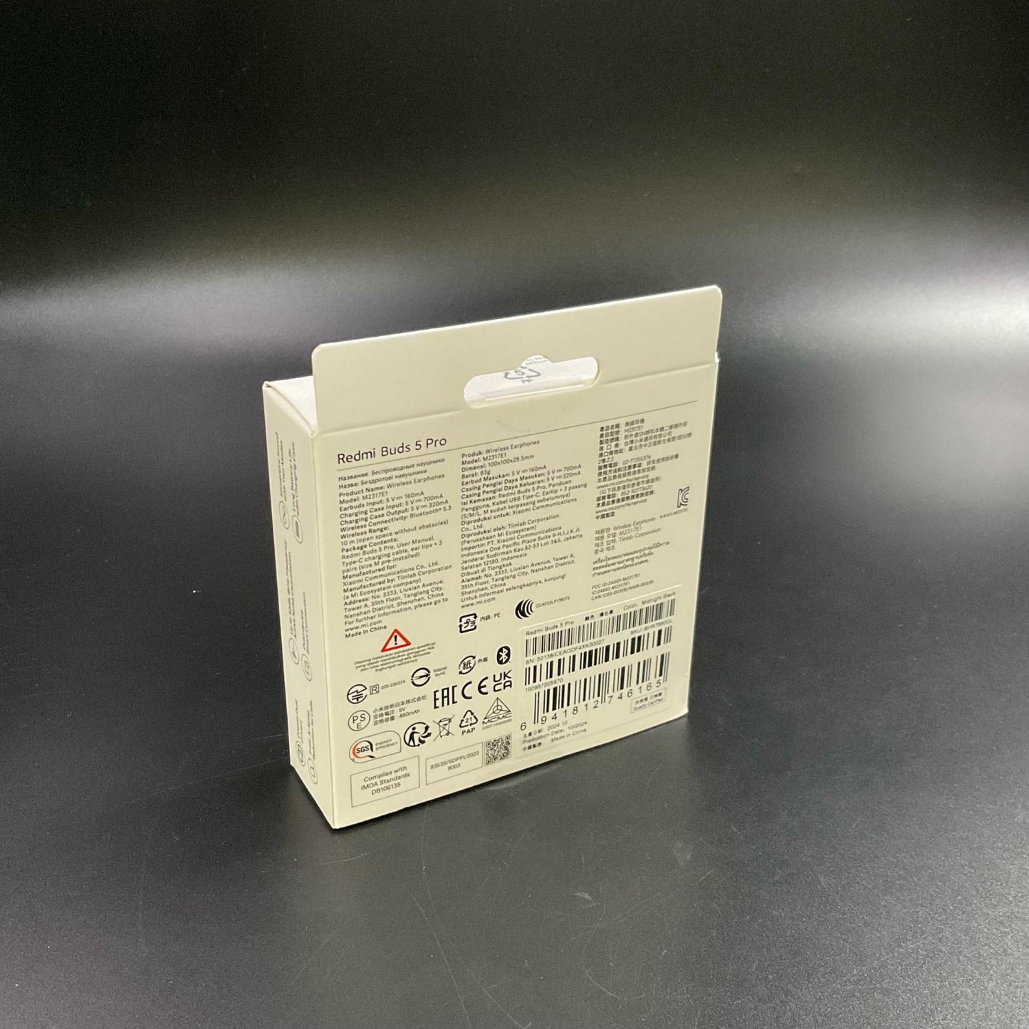 【全額返金保証】【最速発送】Xiaomi Redmi Buds 5 Pro 新品未開封 即納OK