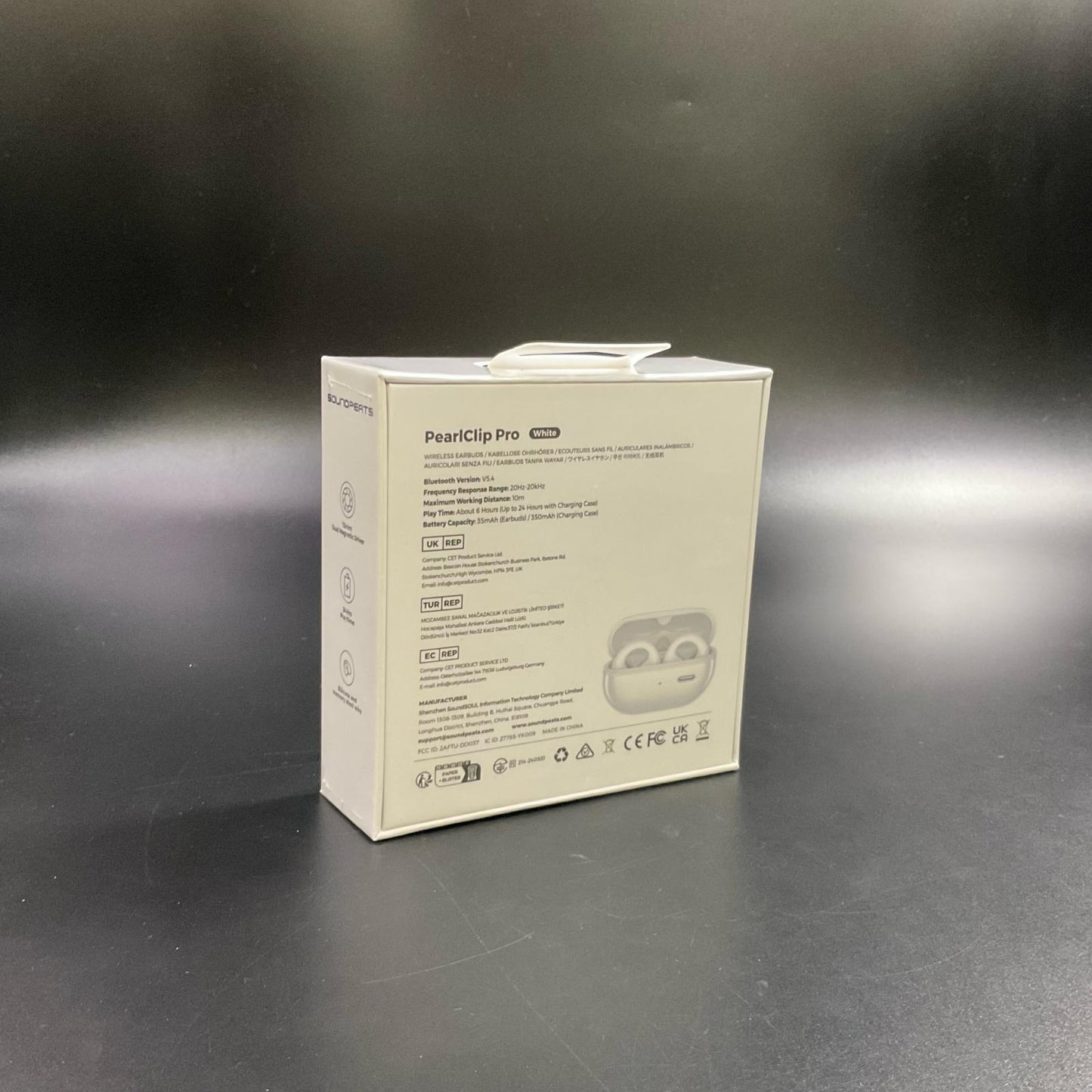 【全額返金保証】【最速発送】SOUNDPEATS PearlClip Pro white 新品未開封 即納OK