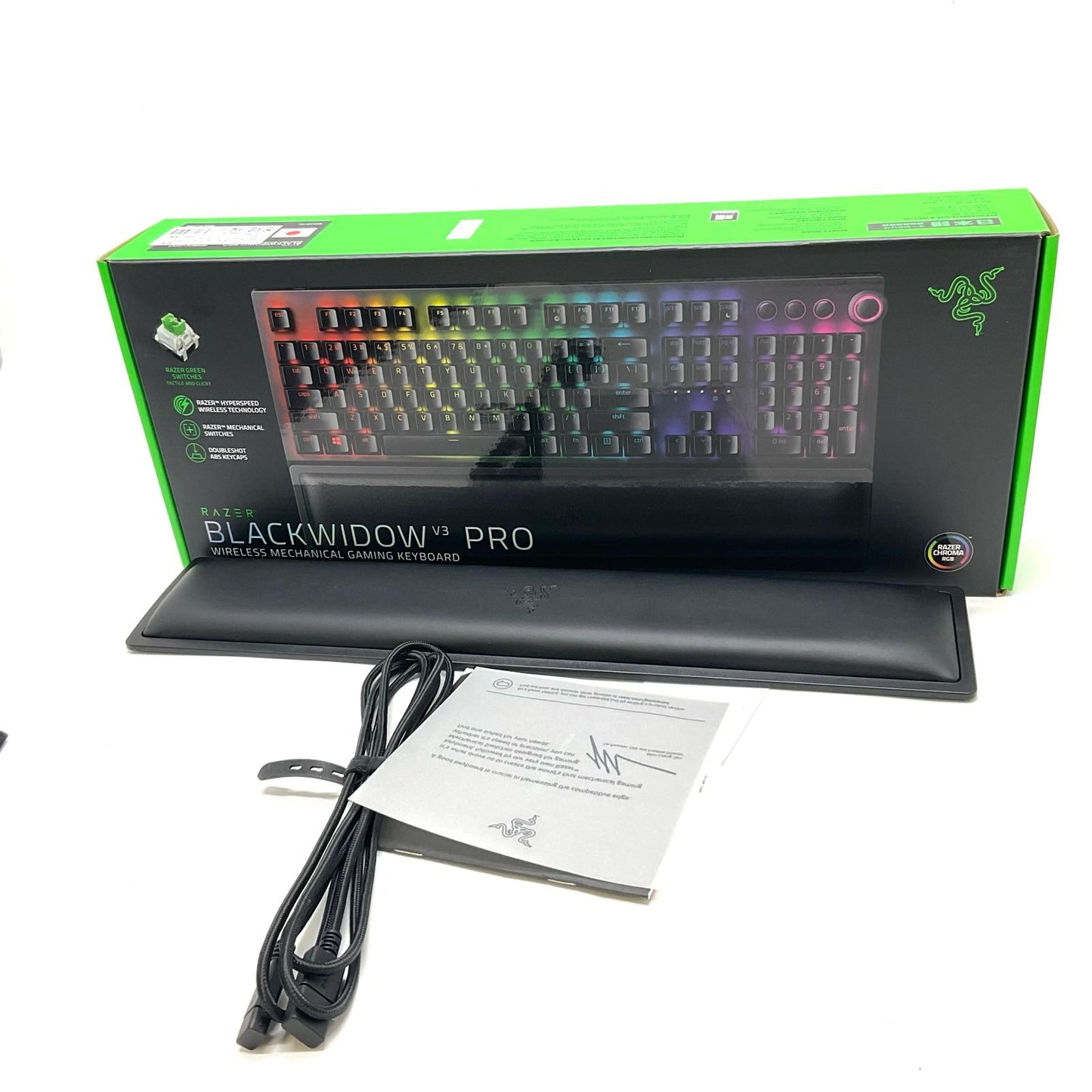 【全額返金保証】【最速発送】Razer BlackWidow V3 Pro - Green Switch 美品 動作確認済