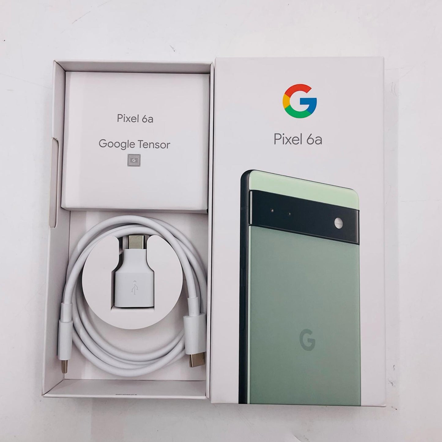 【全額返金保証】【最速発送】Google Pixel 6a 128GB Sage au SIMフリー GB17L 白ロム 美品 動作確認済