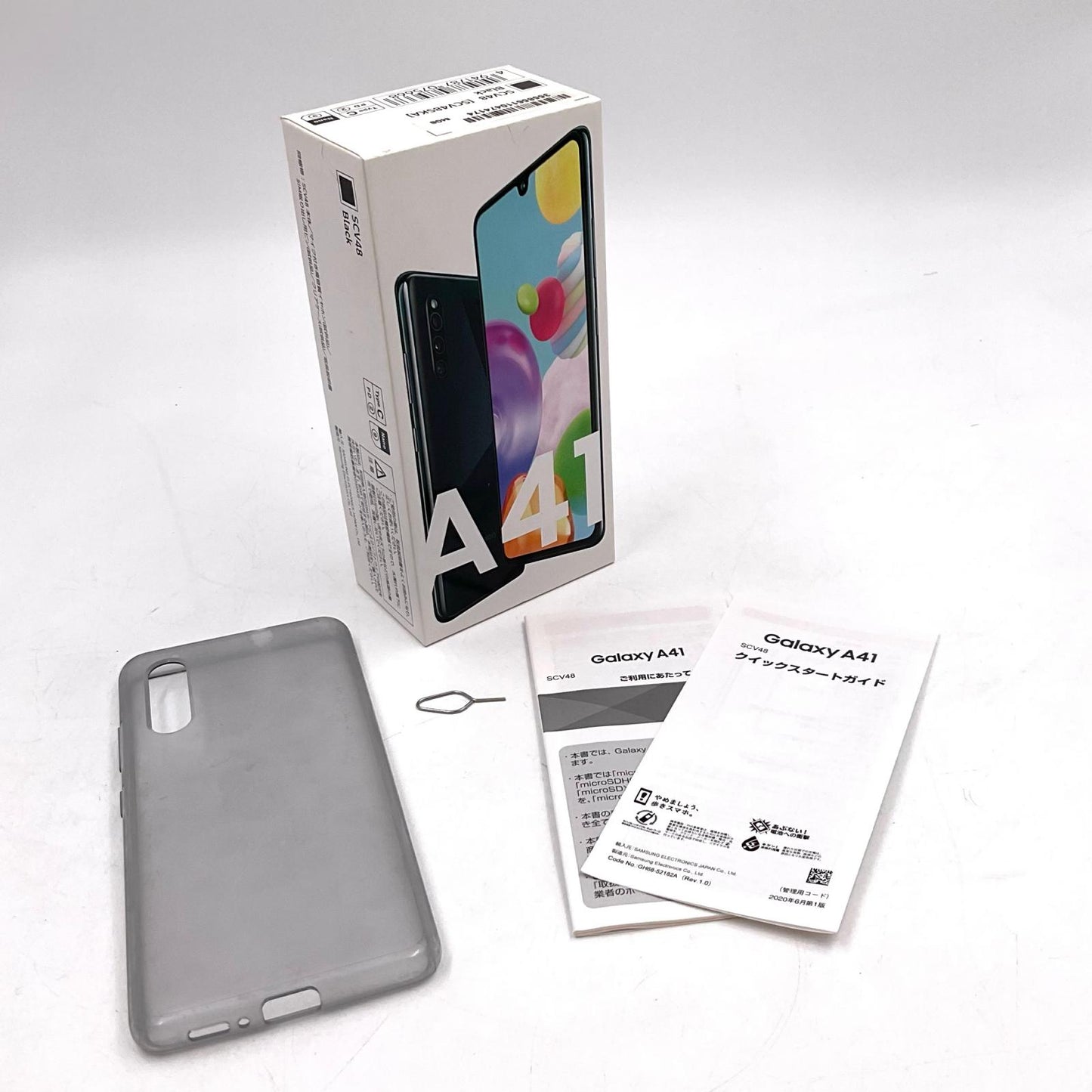 【全額返金保証】【最速発送】SAMSUNG Galaxy A41 64GB ブラック au SCV48 白ロム 美品 動作確認済