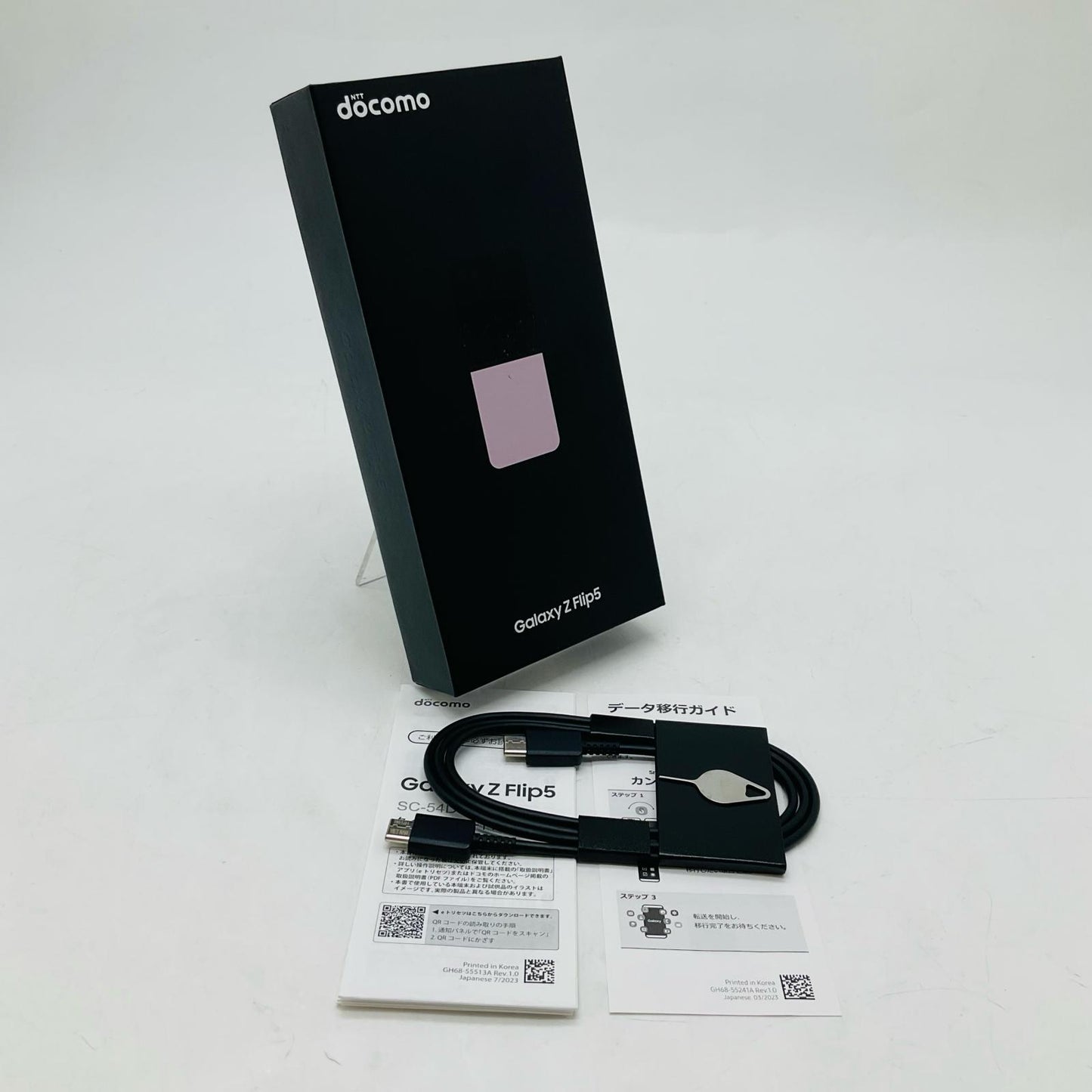 【全額返金保証】【最速発送】SAMSUNG Galaxy Z Flip 5 256GB ピンク docomo SIMフリー SC-54D 白ロム 動作確認済