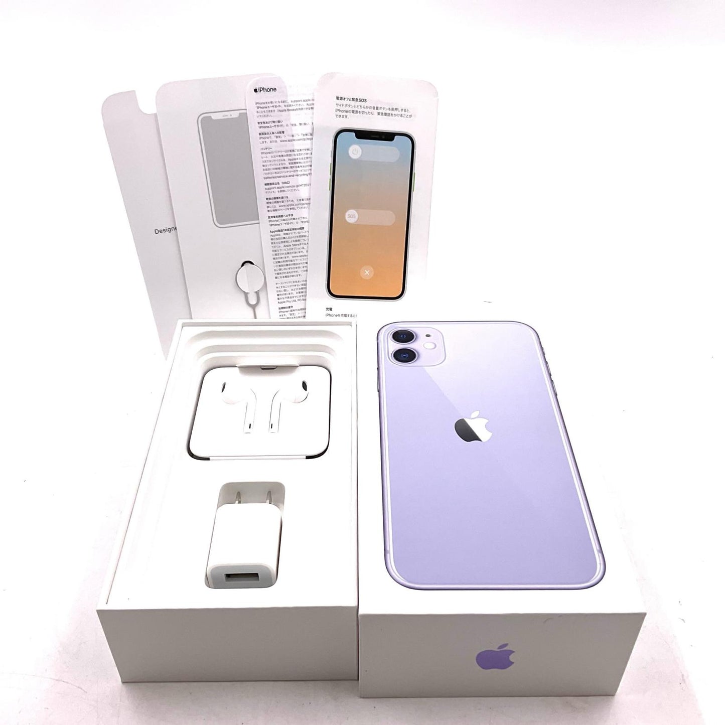 【全額返金保証】【最速発送】Apple iPhone iPhone 11 128GB パープル SIMフリー 白ロム 動作確認済 73%