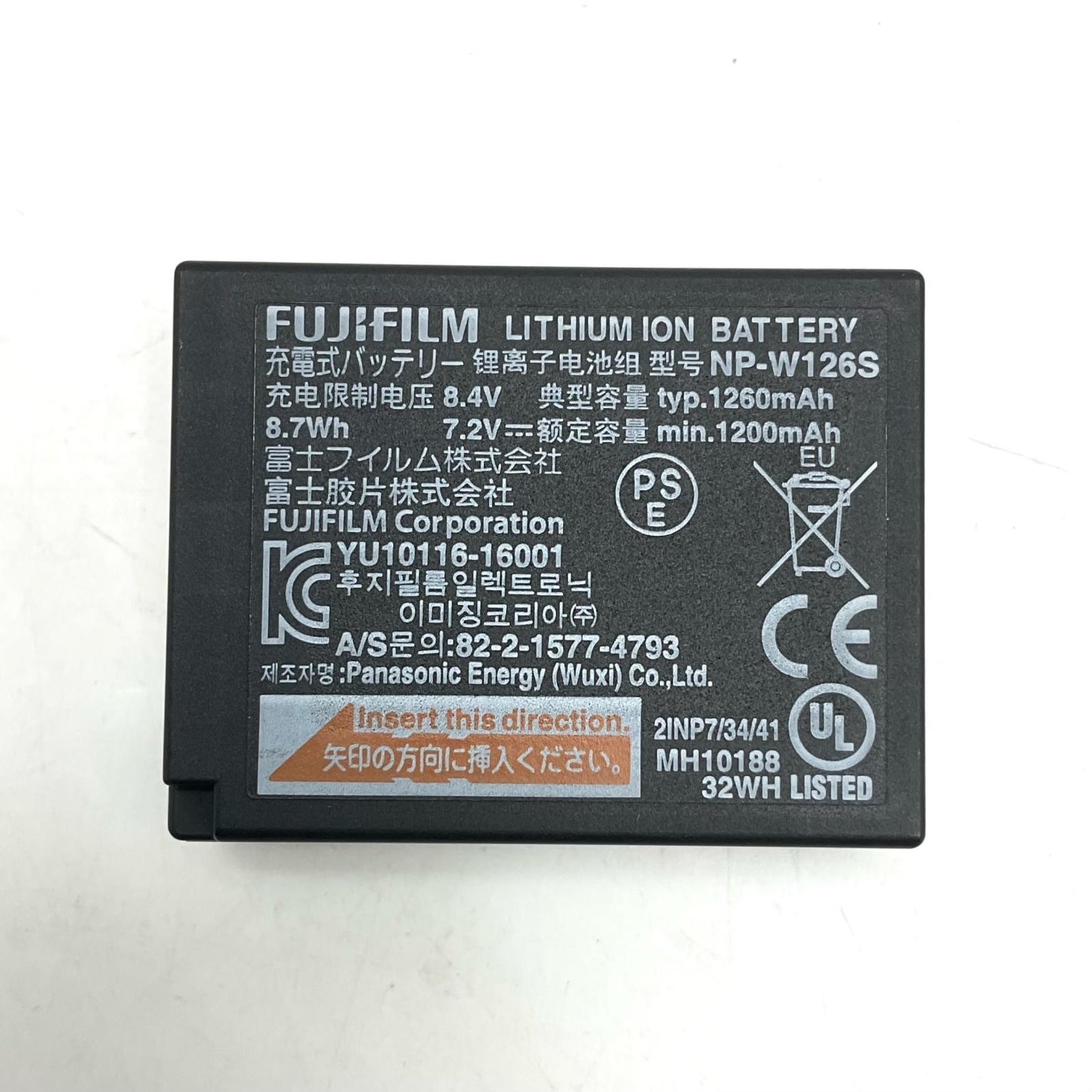【全額返金保証】【最速発送】FUJIFILM NP-W126S 美品 動作確認済