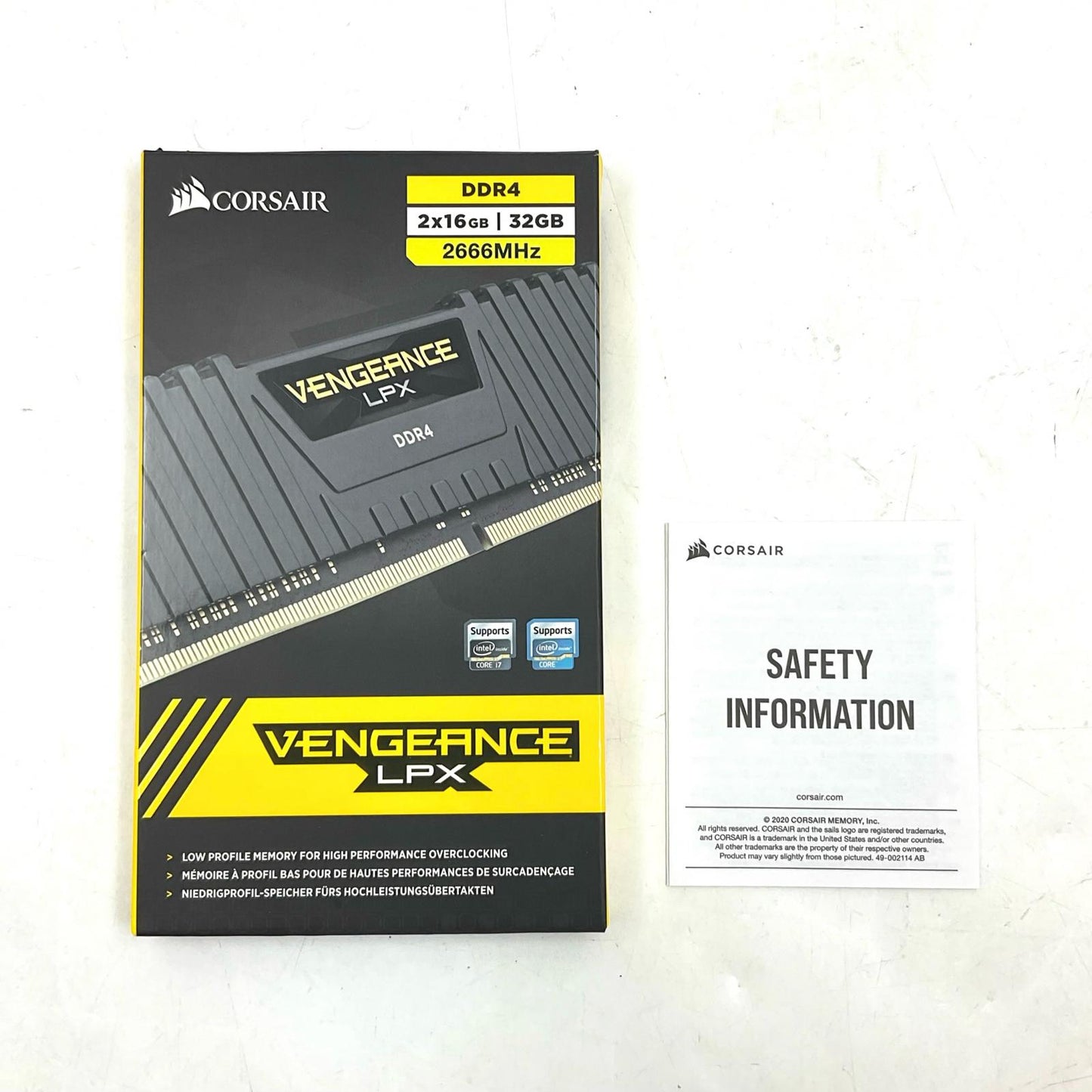 【全額返金保証】【最速発送】CORSAIR VENGEANCE LPX DDR4 2x16GB (32GB) 2666MHz CMK32GX4M2A 2666C16 美品 動作確認済