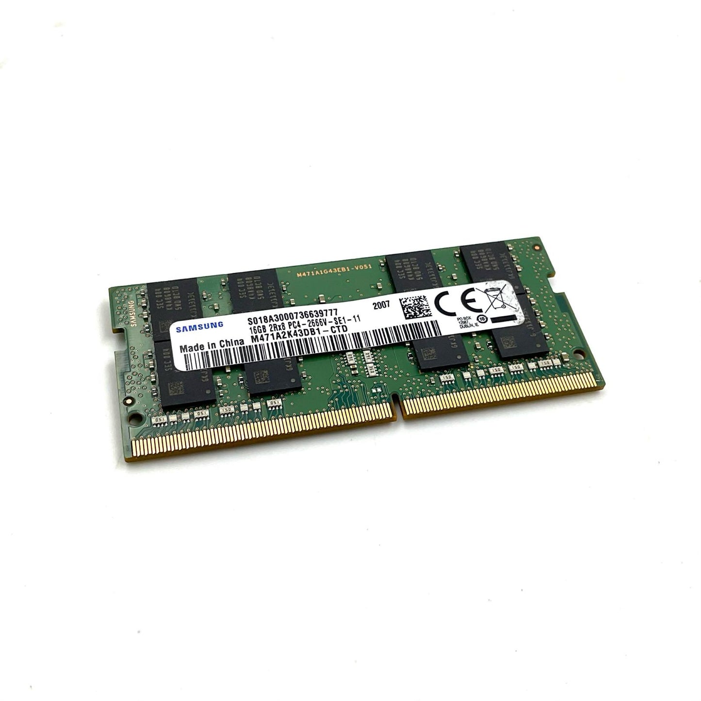 【全額返金保証】【最速発送】各種メーカー メモリ S.O.DIMM ノートPC DDR4-2666 PC4-21300 16GB 美品 動作確認済
