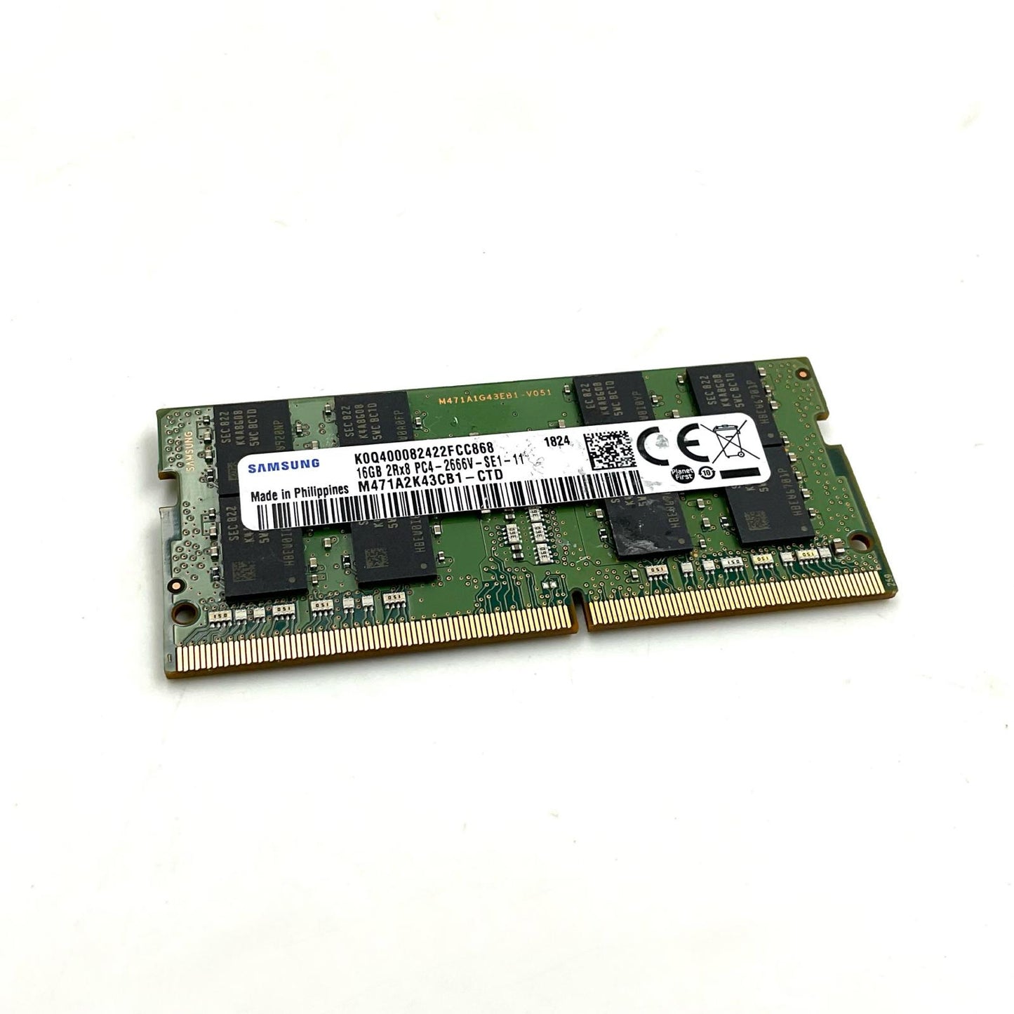 【全額返金保証】【最速発送】各種メーカー メモリ S.O.DIMM ノートPC DDR4-2666 PC4-21300 16GB 美品 動作確認済