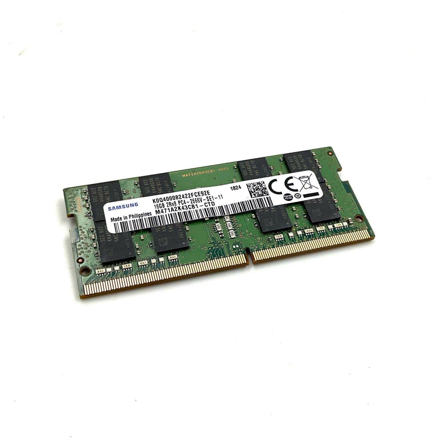 【全額返金保証】【最速発送】各種メーカー メモリ S.O.DIMM ノートPC DDR4-2666 PC4-21300 16GB 美品 動作確認済