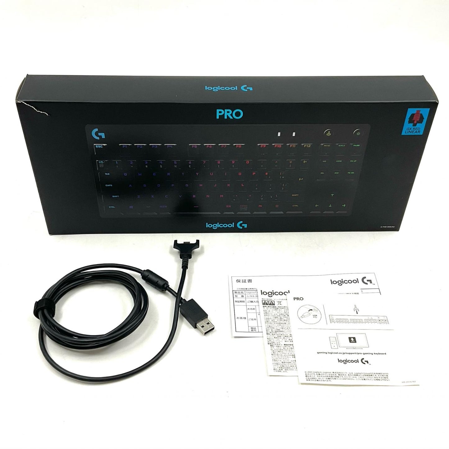 【全額返金保証】【最速発送】Logicool PRO Gaming Keyboard G-PKB-002LNd 動作確認済