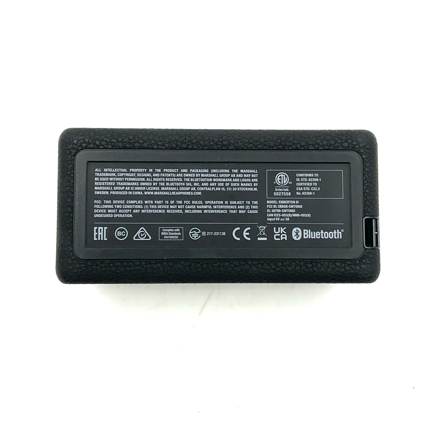 【全額返金保証】【最速発送】Marshall ワイヤレスピーカー EMBERTON III 美品 動作確認済