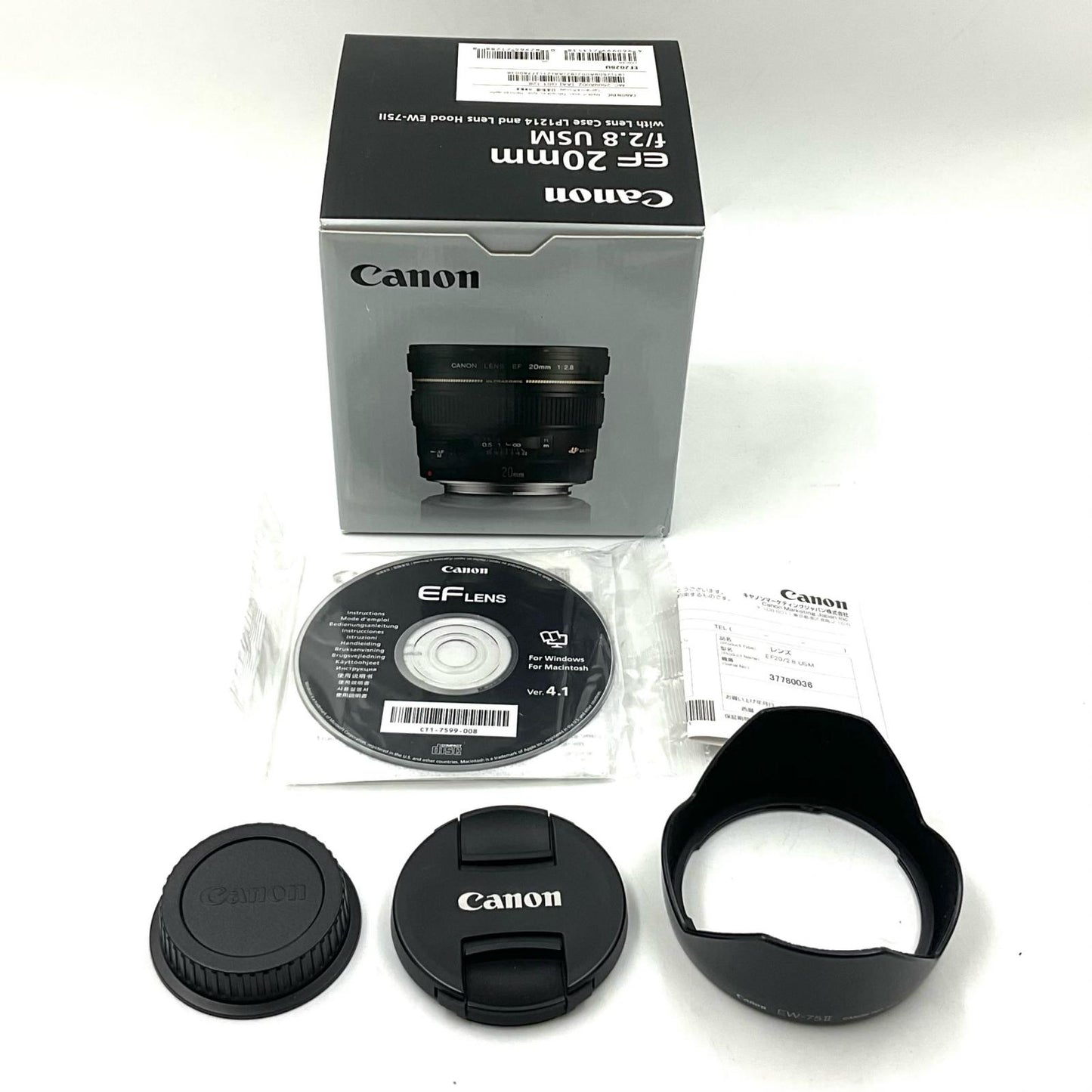 【全額返金保証】【最速発送】Canon EF20mm F2.8 USM 動作確認済