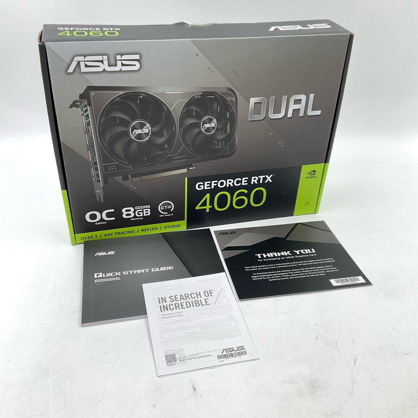 【全額返金保証】【最速発送】ASUS グラフィックボード DUAL-RTX4060-O8G-V2 美品 動作確認済