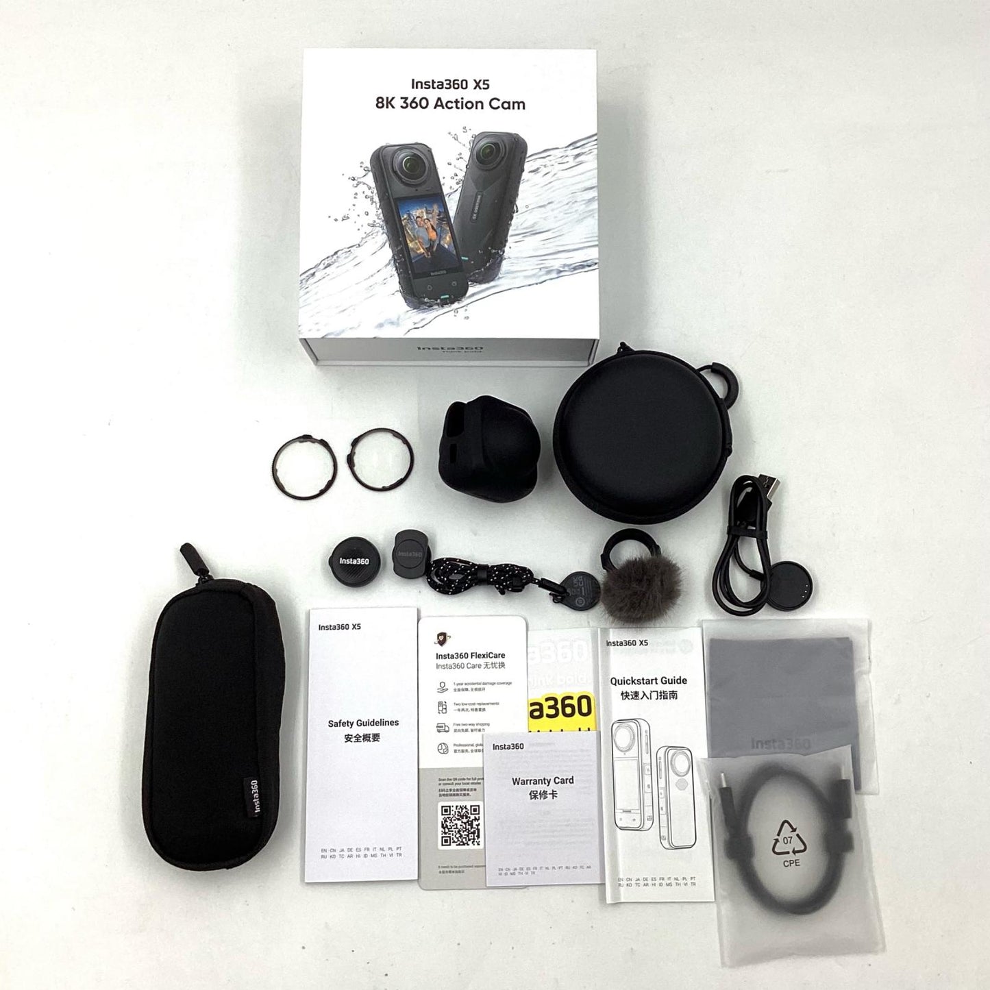 【全額返金保証】【最速発送】Insta360 X5 ブラック 美品 動作確認済