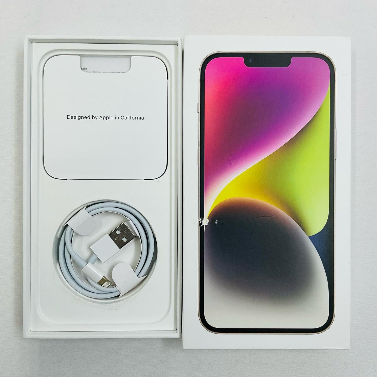 【全額返金保証】【最速発送】Apple iPhone iPhone 14 Plus 128GB パープル au SIMフリー 白ロム 動作確認済 84%