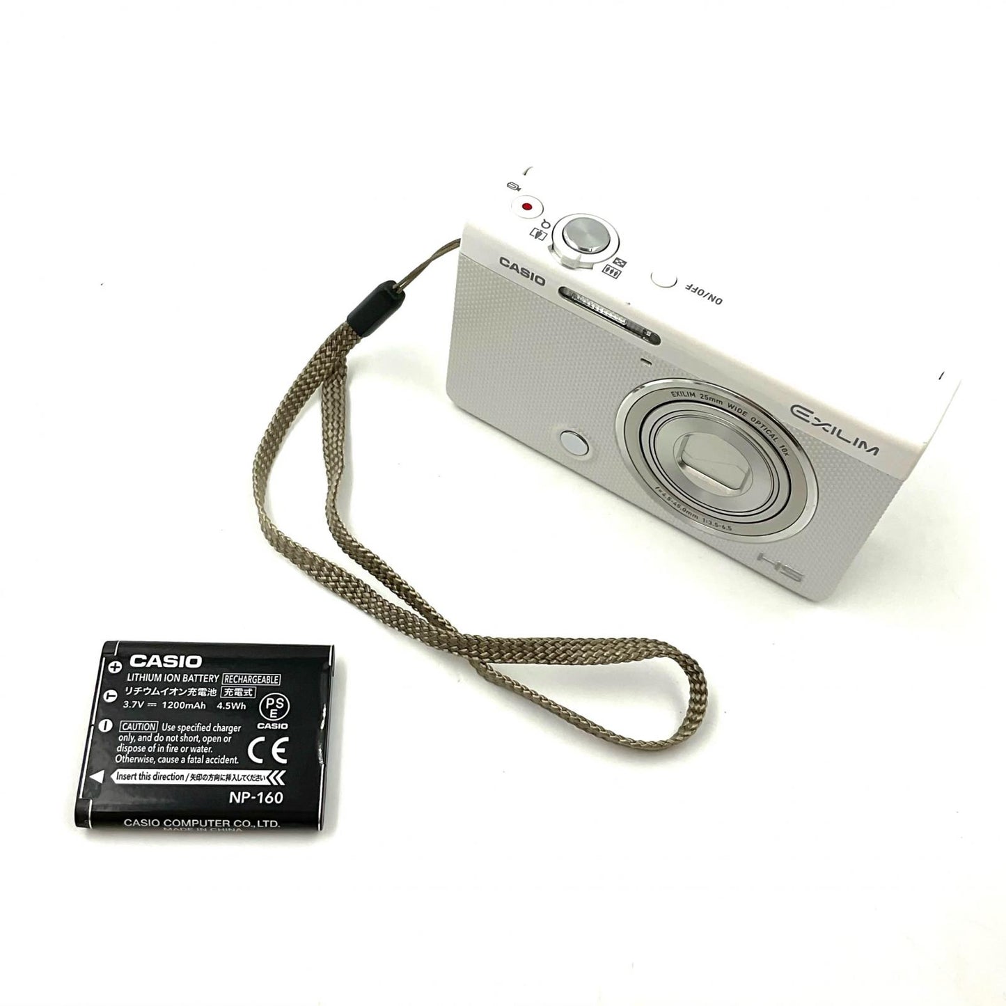 【全額返金保証】【最速発送】カシオ コンパクトデジタルカメラ EX-ZR70 ホワイト 美品 動作確認済