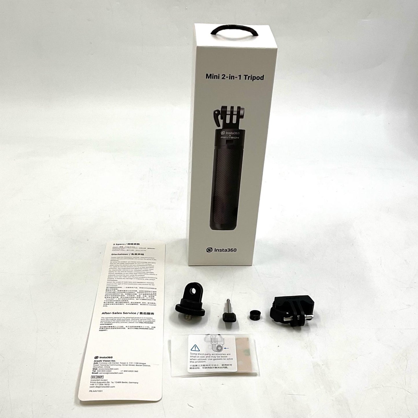 【全額返金保証】【最速発送】Insta360 ミニ見えない自撮り棒+三脚 美品 動作確認済