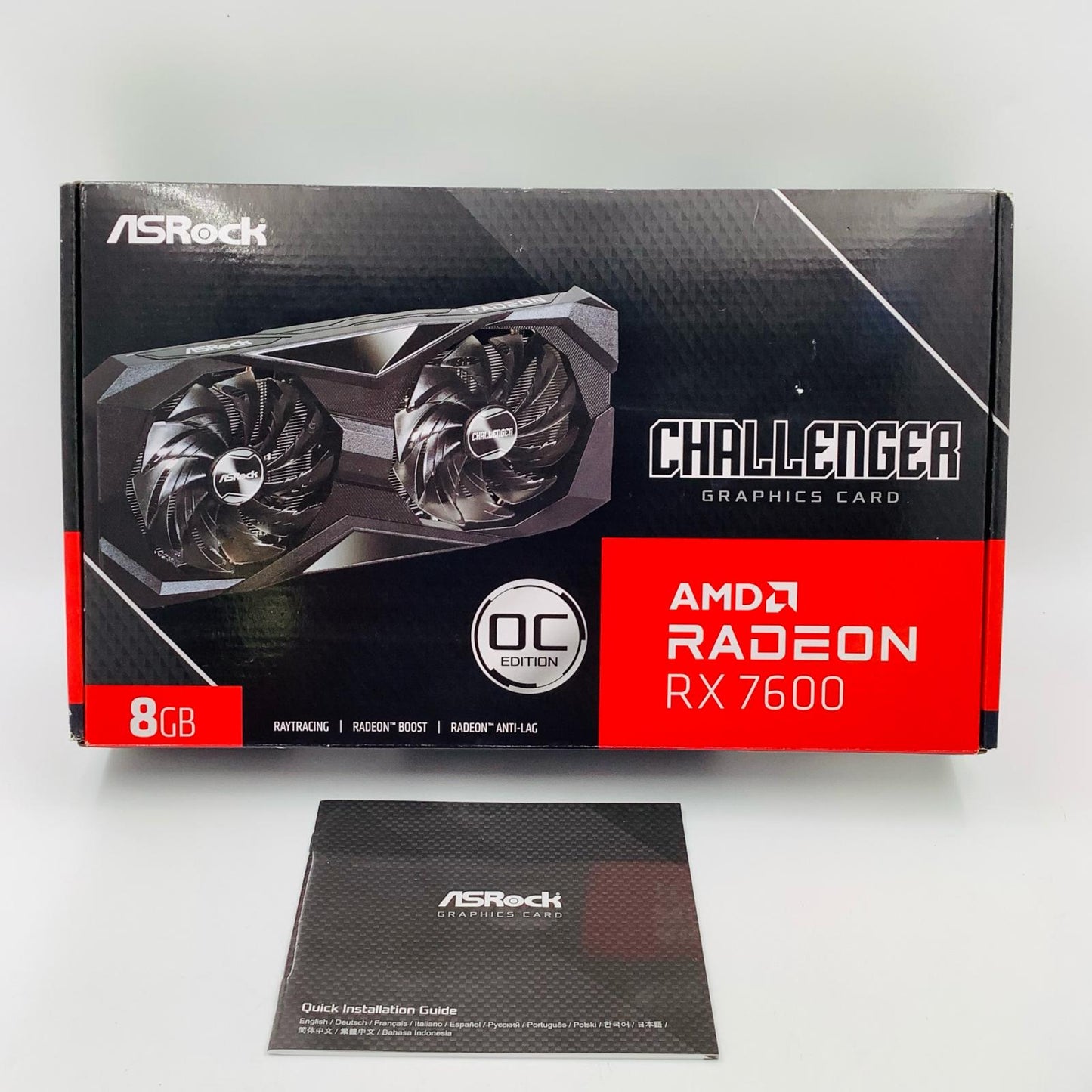 【全額返金保証】【最速発送】ASRock グラフィックボード AMD Radeon RX 7600 8GB 美品 動作確認済