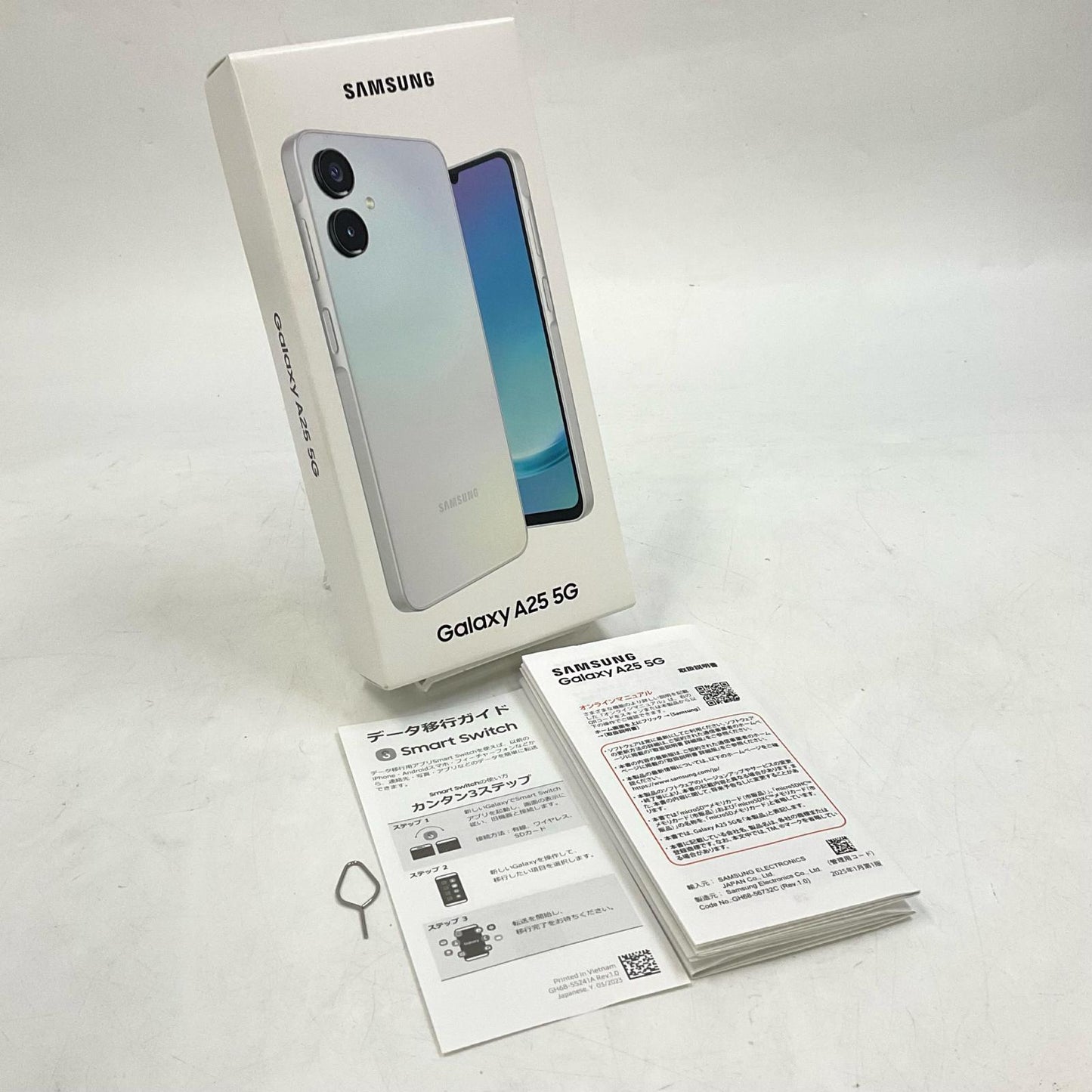 【全額返金保証】【最速発送】SAMSUNG Galaxy A25 5G 64GB ライトブルー au SIMフリー SCG33 白ロム 美品 動作確認済