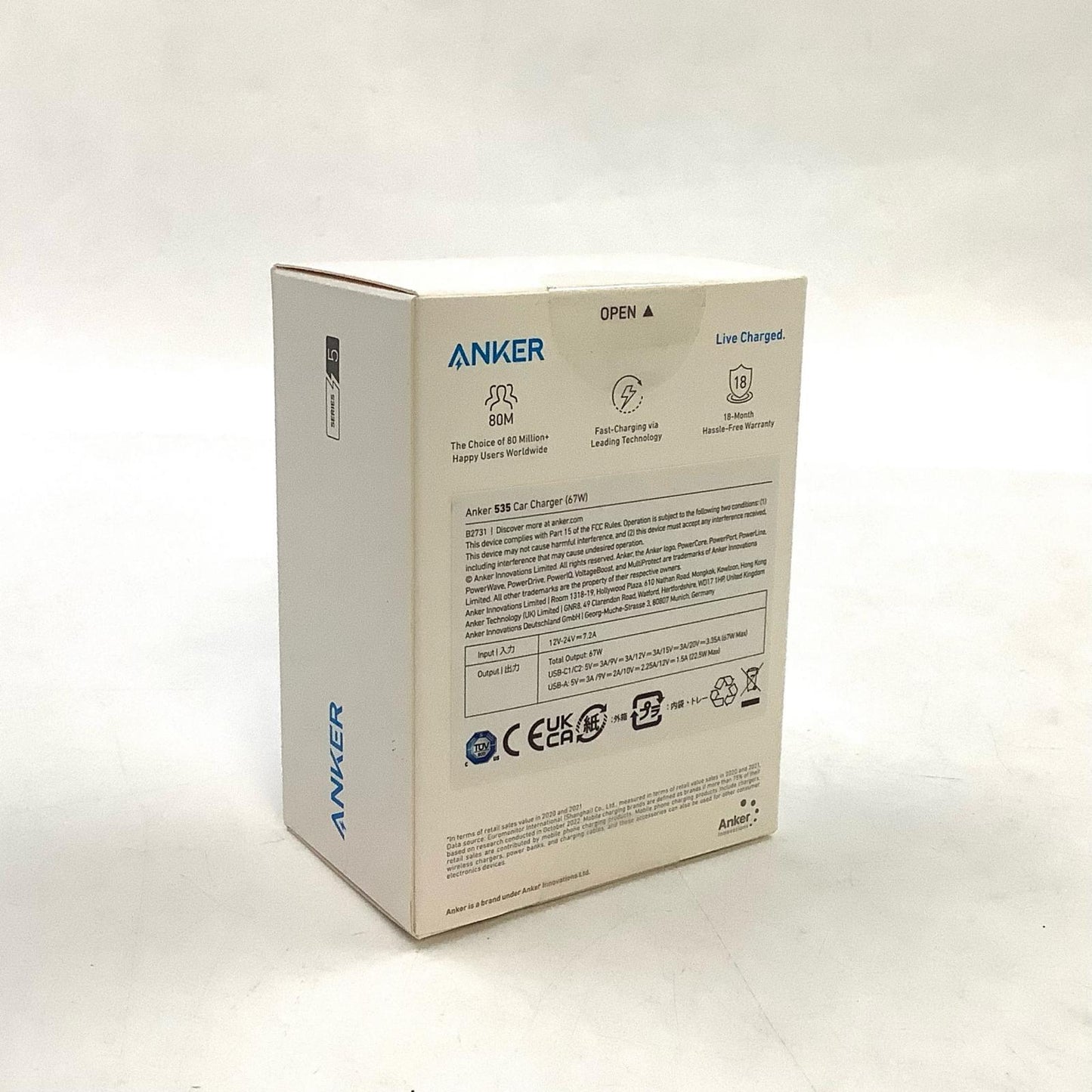 【全額返金保証】【最速発送】ANKER 535 Car Charger 67W Gray 1 新品未開封 即納OK