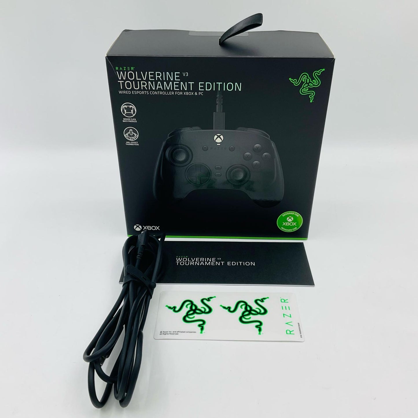 【全額返金保証】【最速発送】Razer ゲームパッド 有線 Wolverine V3 Tournament Edition(Xbox 対応) RZ06-05210100-R3M1 美品 動作確認済