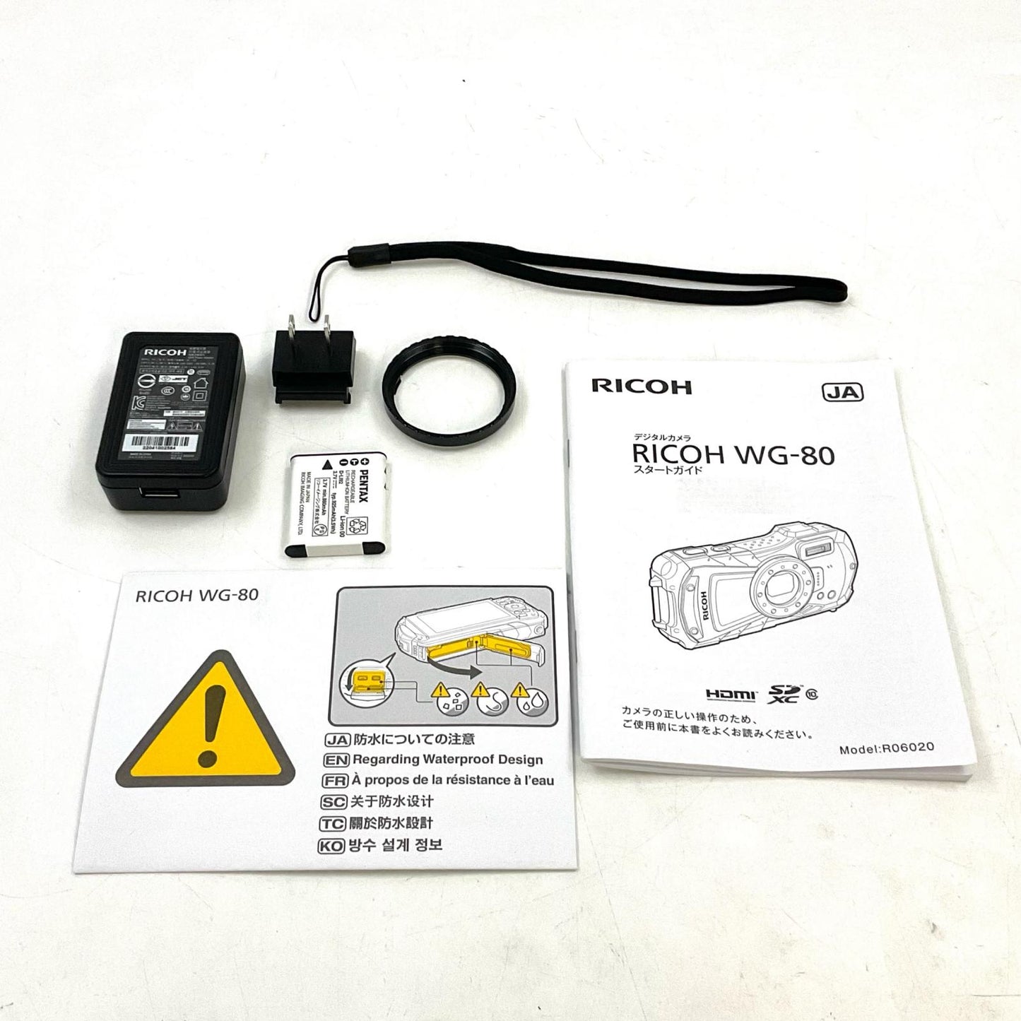 【全額返金保証】【最速発送】RICOH コンパクトデジタルカメラ WG-80 ブラック 動作確認済