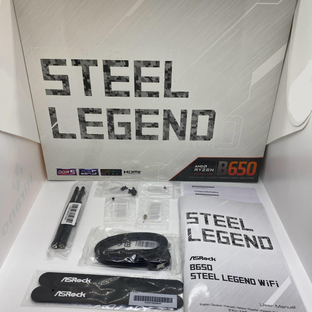 【全額返金保証】【最速発送】ASRock マザーボード B650 STEEL LEGEND WIFI (動作未確認) 動作確認済