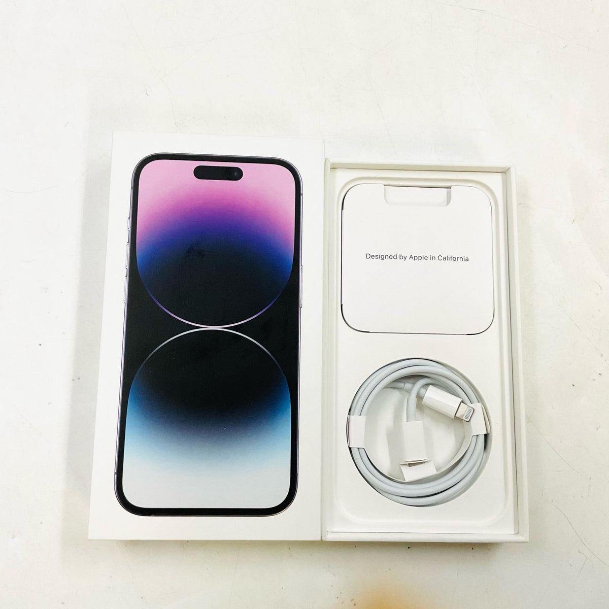 【全額返金保証】【最速発送】Apple iPhone iPhone 14 Pro 128GB ディープパープル docomo SIMフリー 白ロム 動作確認済 84%
